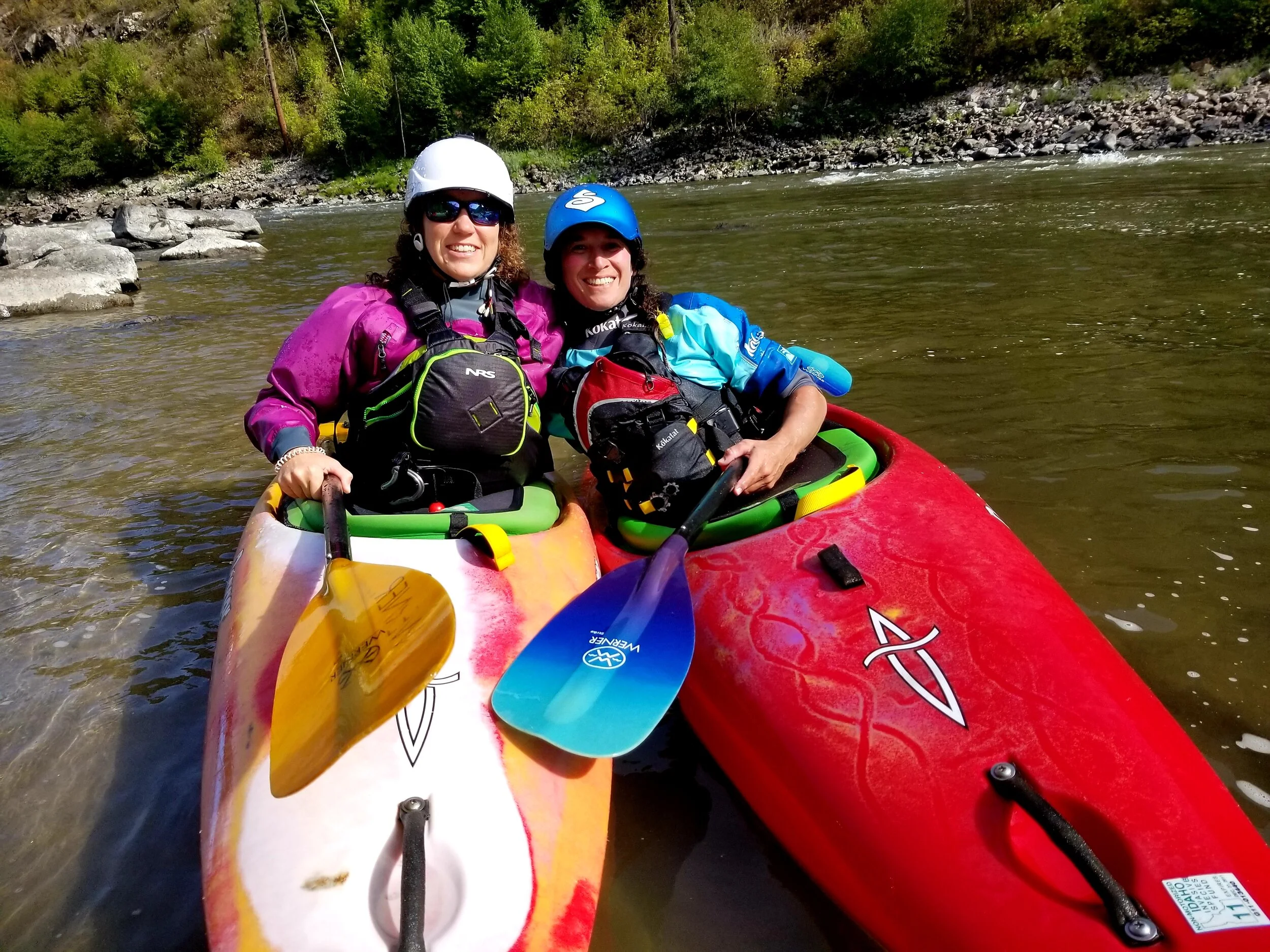 Anna &amp; Melissa on the Salmon