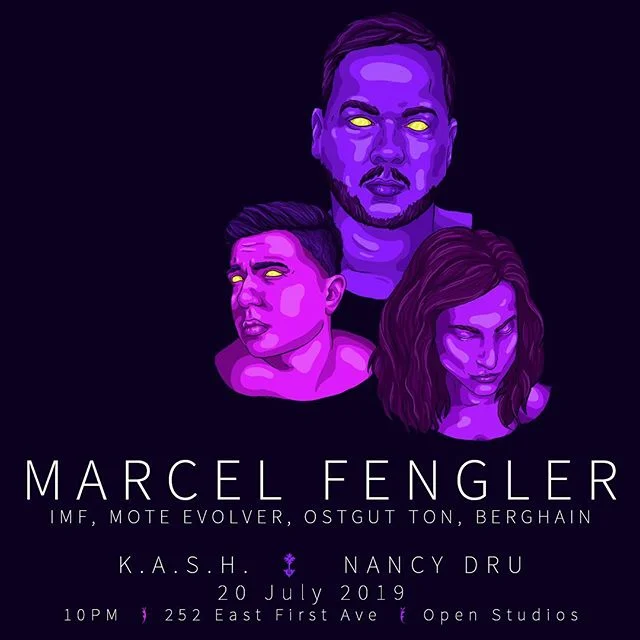 Less than two weeks to zero hour hits the dance floor! Marcel Fengler with support from resident DJs K.A.S.H. And Nancy Dru slicing off thick slabs of the techno you need. Join us at Open Studios for that steamy, late July vibe. Ticket link in bio.
.