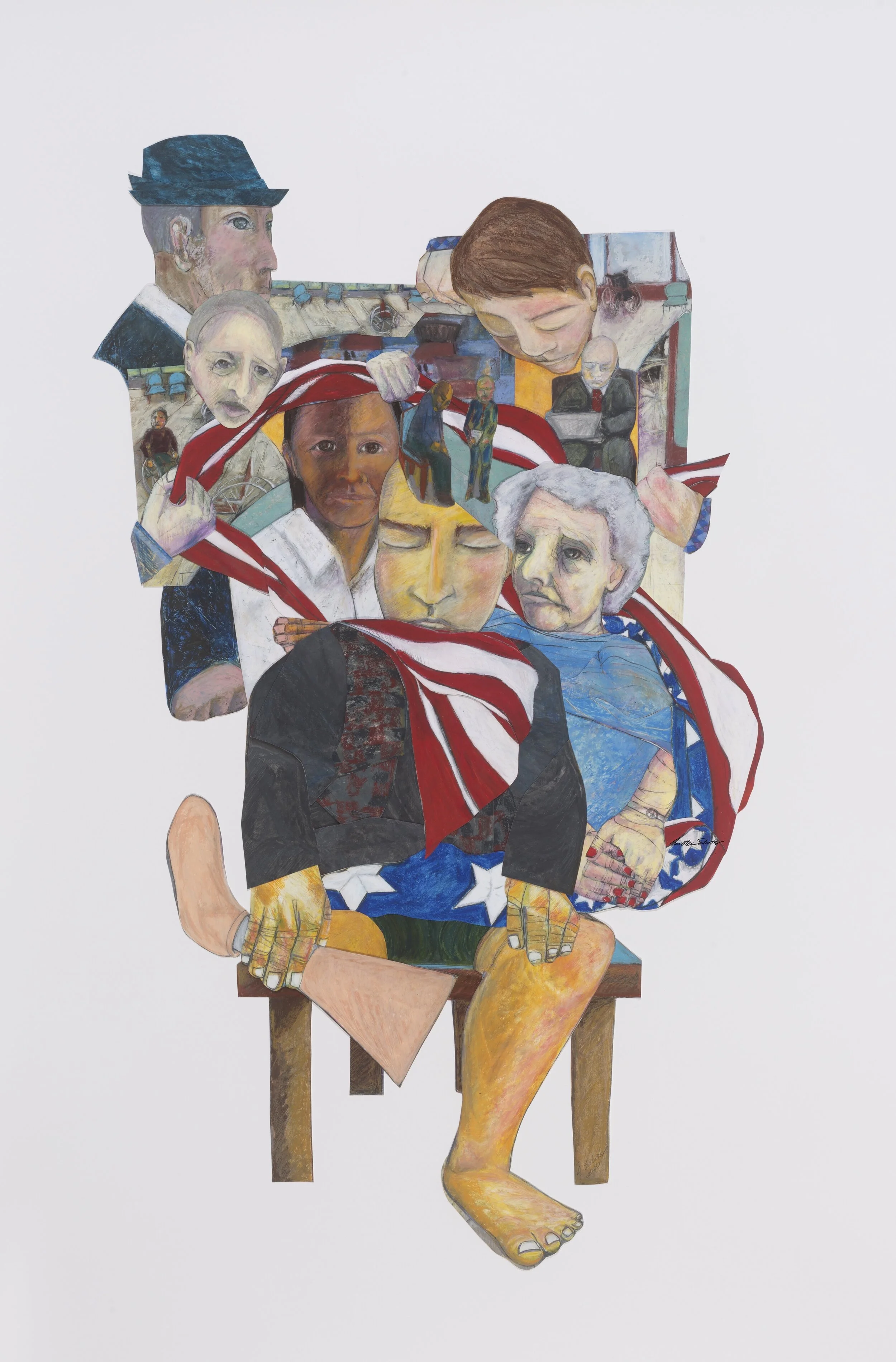 Structure of Care - giclee prints (We Served Together/ Tug of War/ Patient. Doctor….Profit)  60”X36”  2020