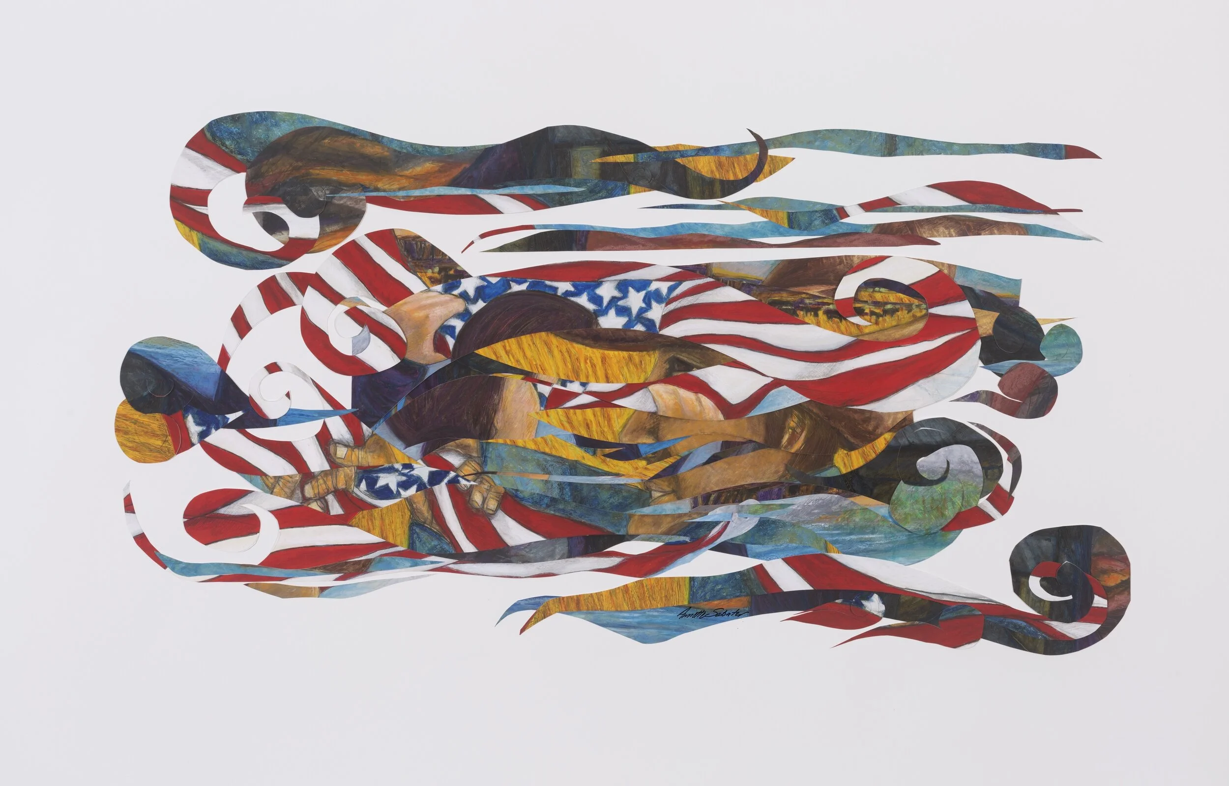 Feel the Wind - giclee prints (Cherish/ This Land is My Land)  42”X56”  2020