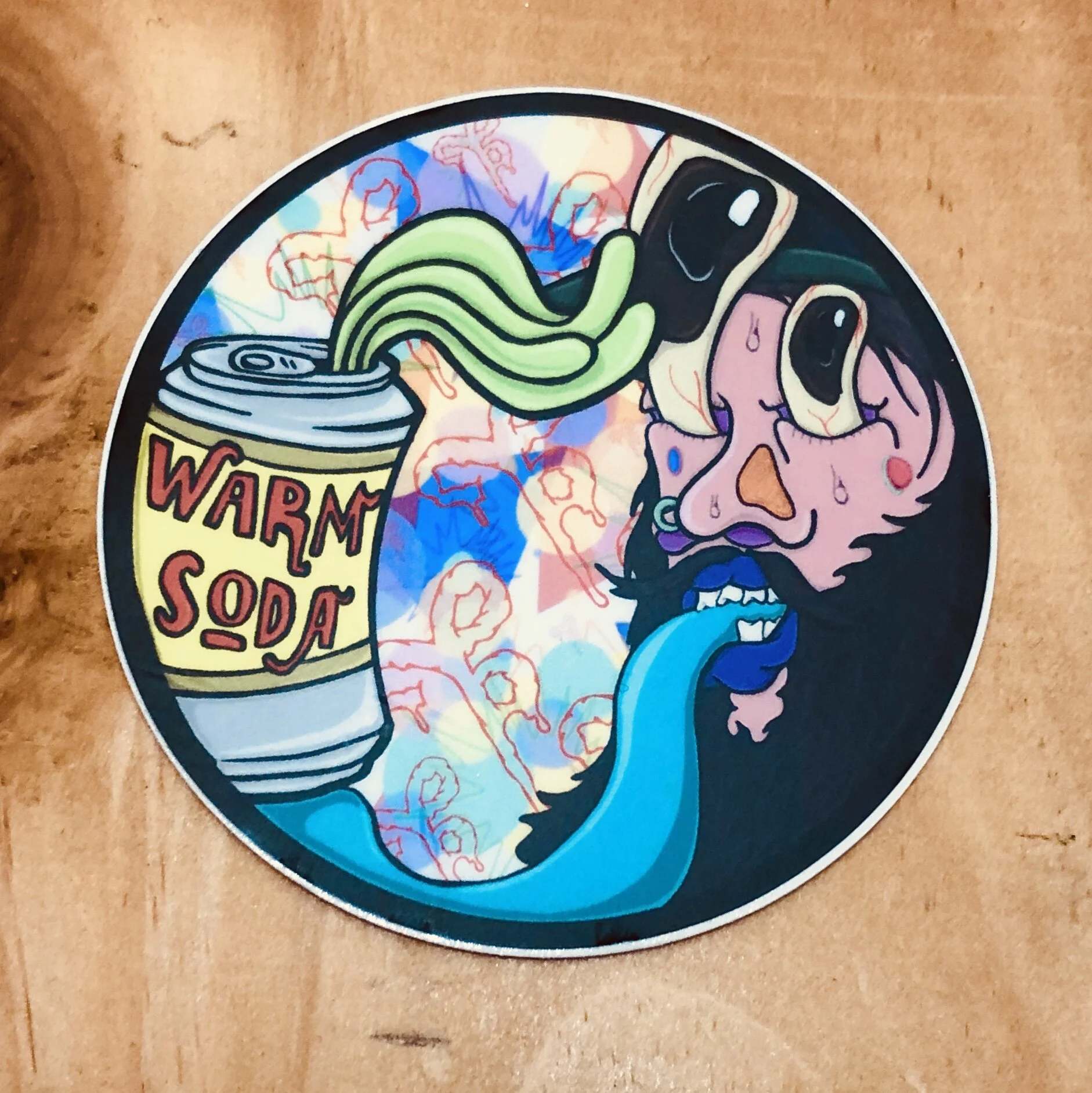 Warm melty soda sticker