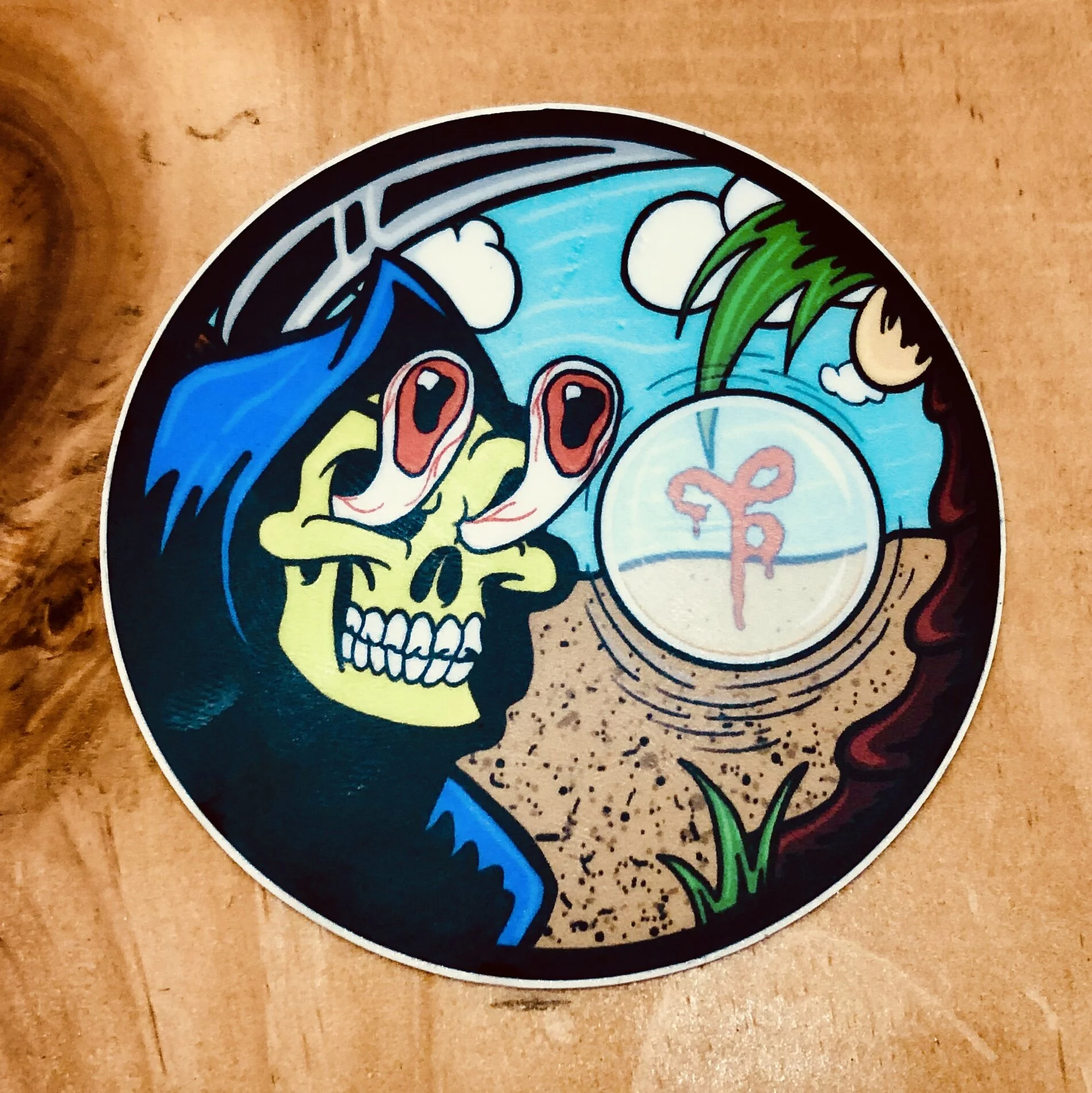 Skeleton Vacation sticker