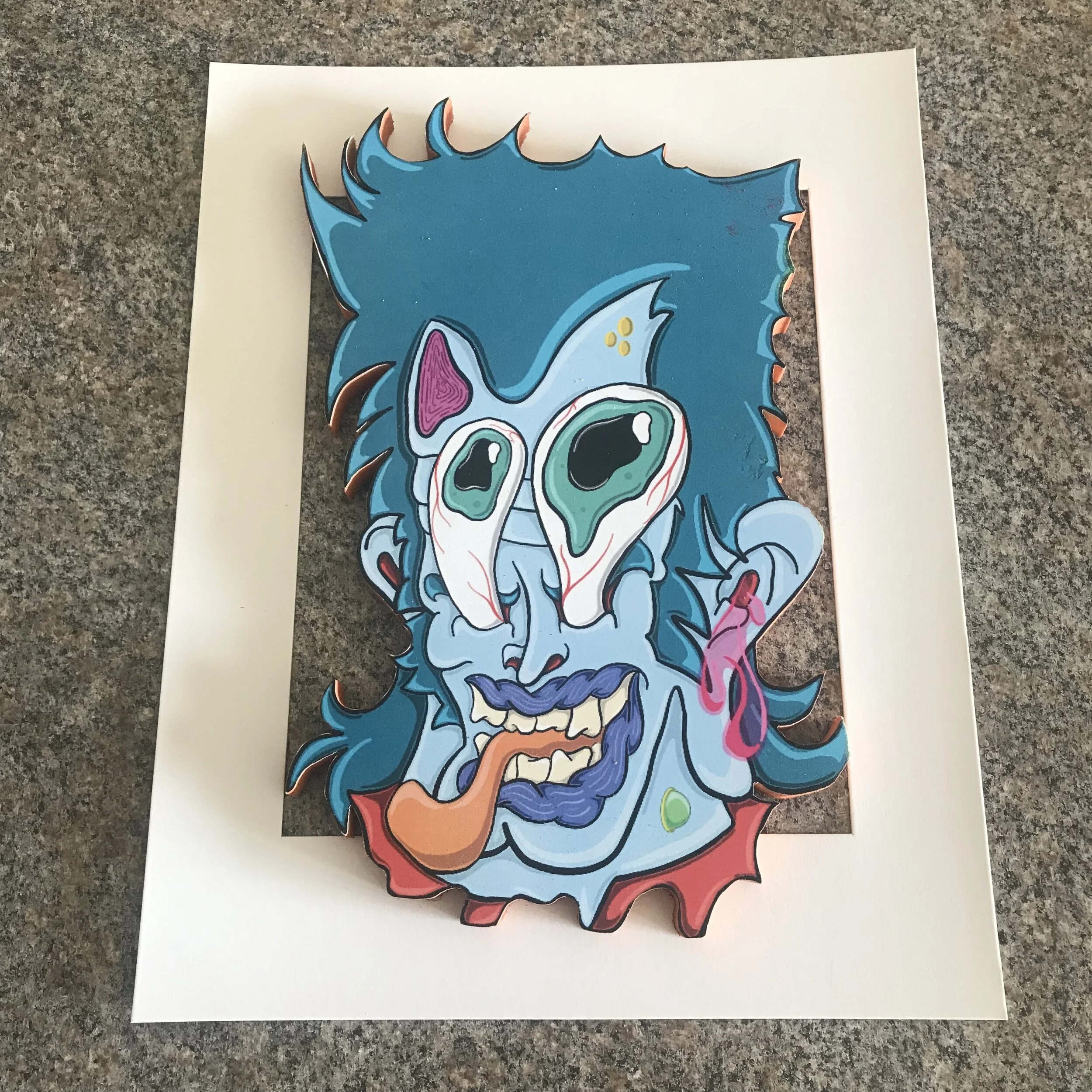 Captain Planet (woodcut)