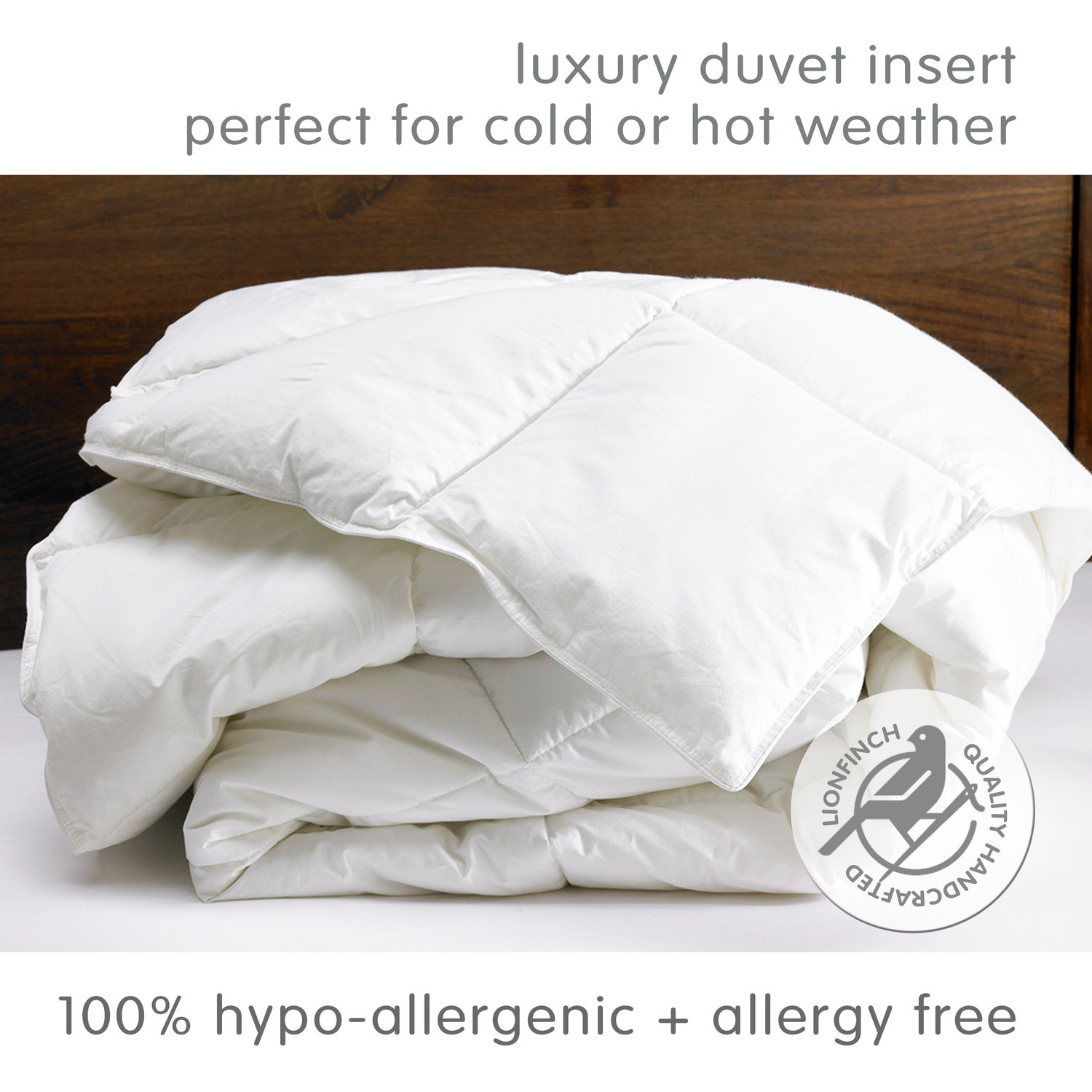 Duvet Insert Or Comforter Arctic White All Seasons Alternative