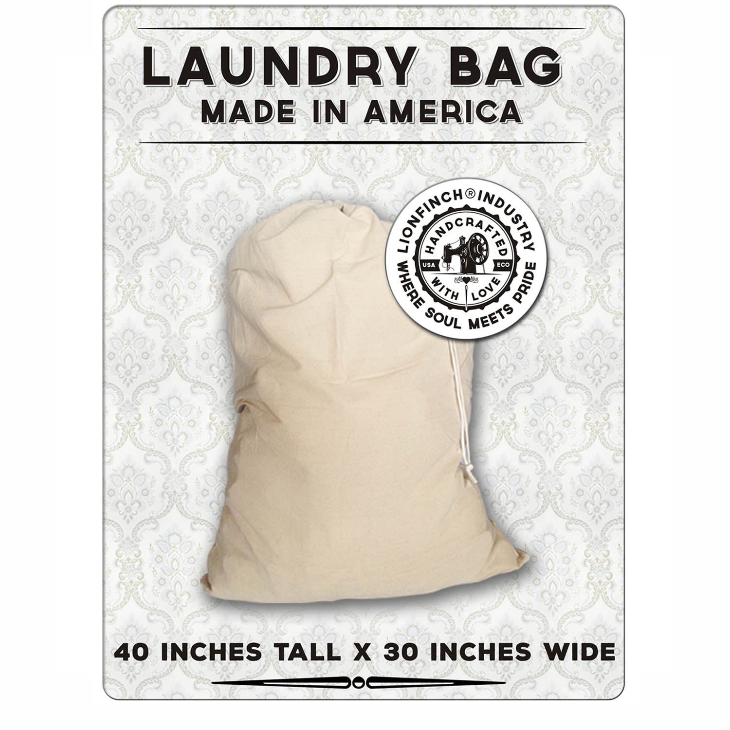 Laundry Bag Made in America. Heavy Duty and Oversized. Holds up to 150  Pounds of Laundry and Bedding. Fits All Hampers. Proudly Made in Cali! —  LIONFINCH- Specializing in Mattress Protection, Bed