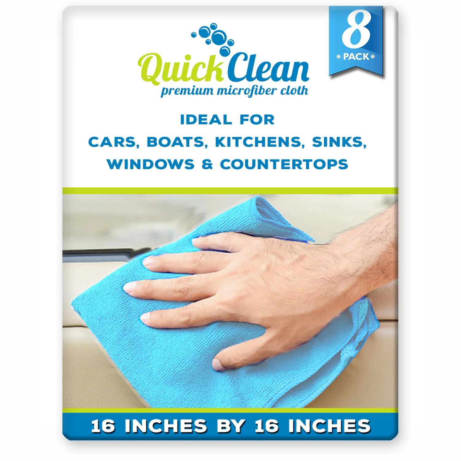 Light Blue Microfiber Cleaning Cloths - Pack of 2 Amazon.com: S&T INC. Microfiber Cleaning Cloth, Bulk  main image 3