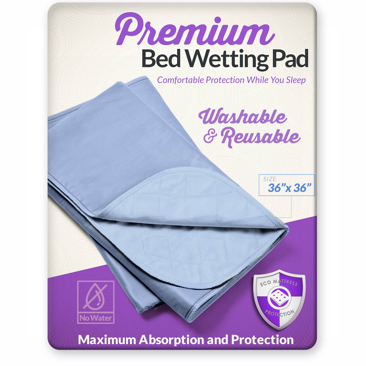 Travelwant Baby Waterproof Bed Pad Bed Wetting Pads Washable for Kids Toddler Potty Training Pads Baby Wateproof Pad Mat for Pack N Play/Crib/Mini