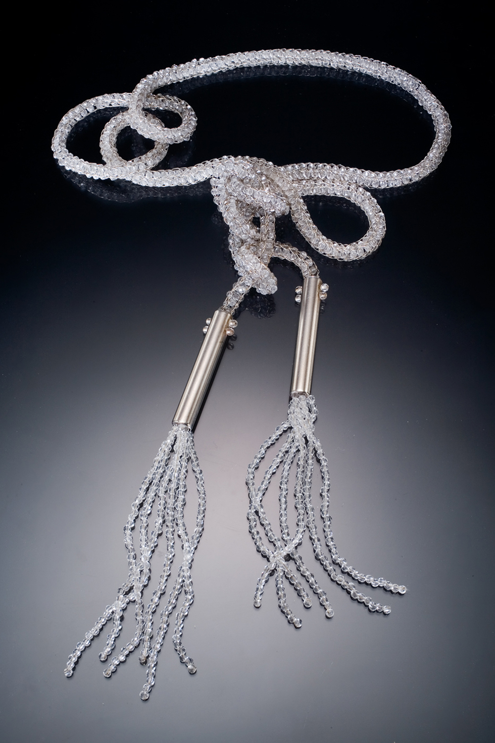 Woven, Fine Silver, Swarovski Crystal