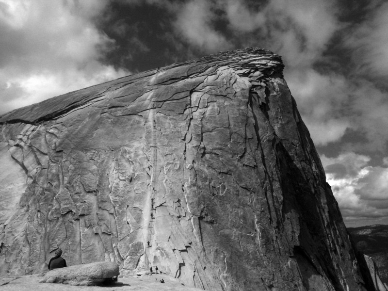 This was taken from the base of Half Dome before going up the cables. It's a lot more intimidating than it looks. The whole trip was one of the most mentally and physically demanding experiences of my life and I loved every second of it! 