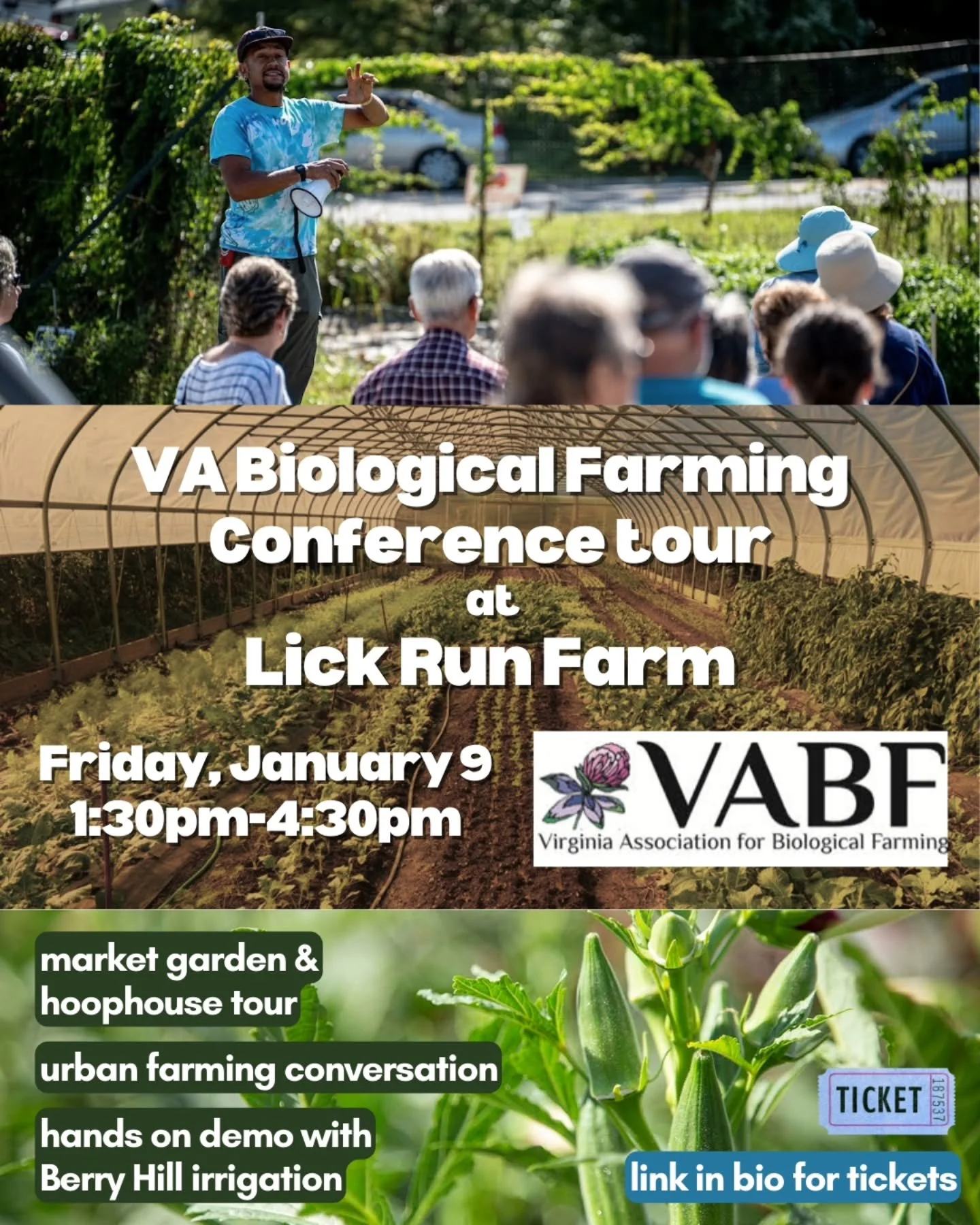 One week from tomorrow!
The weather for @vabfarming pre-conference tour is looking promising!
Come tour the gardens and talk shop with @berryhilldrip on Friday 1/9!
Tickets are required, can be purchased ($40) at the link in our bio. Select the Frida