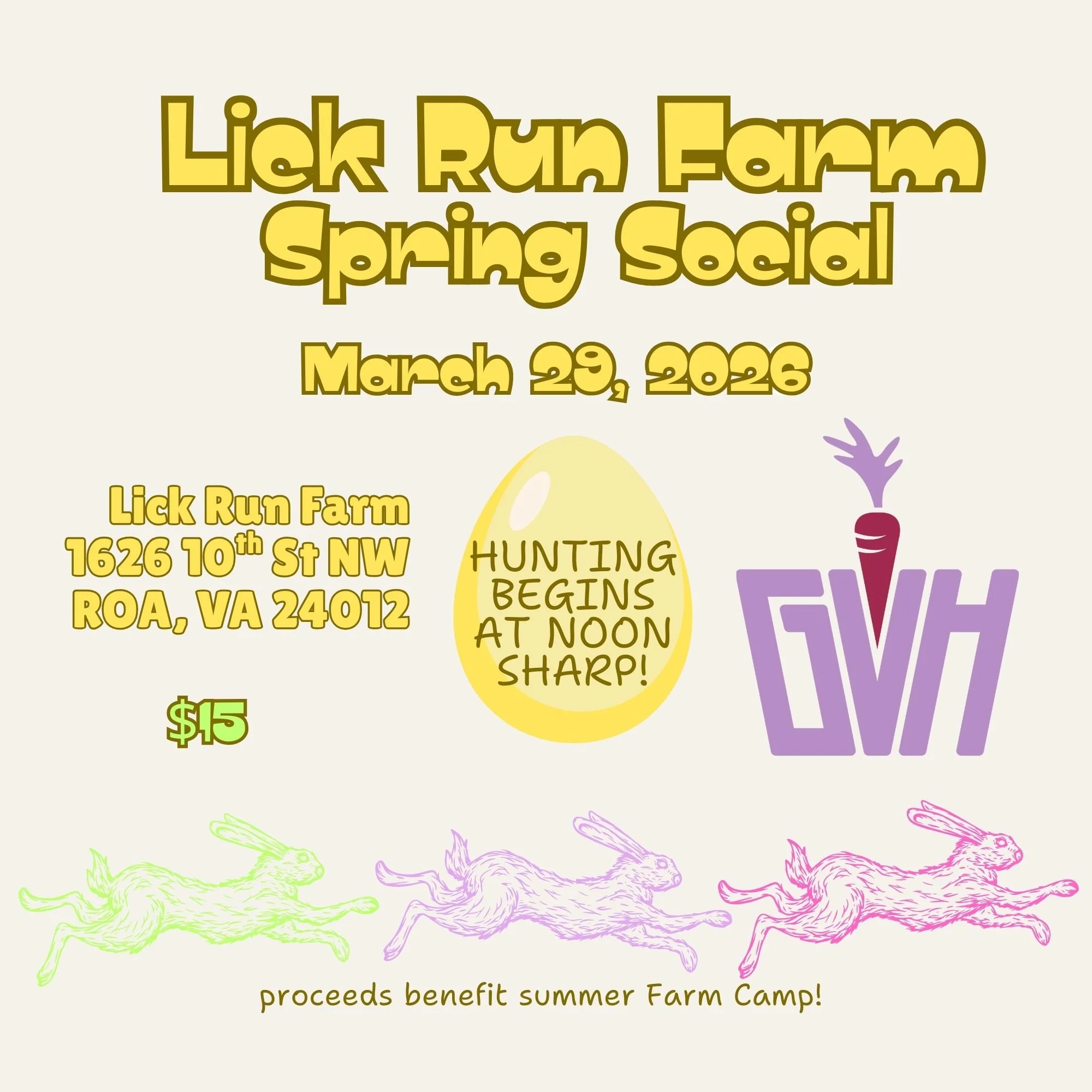 Lick Run Farm Grown-Up Easter Egg Hunt Ticket