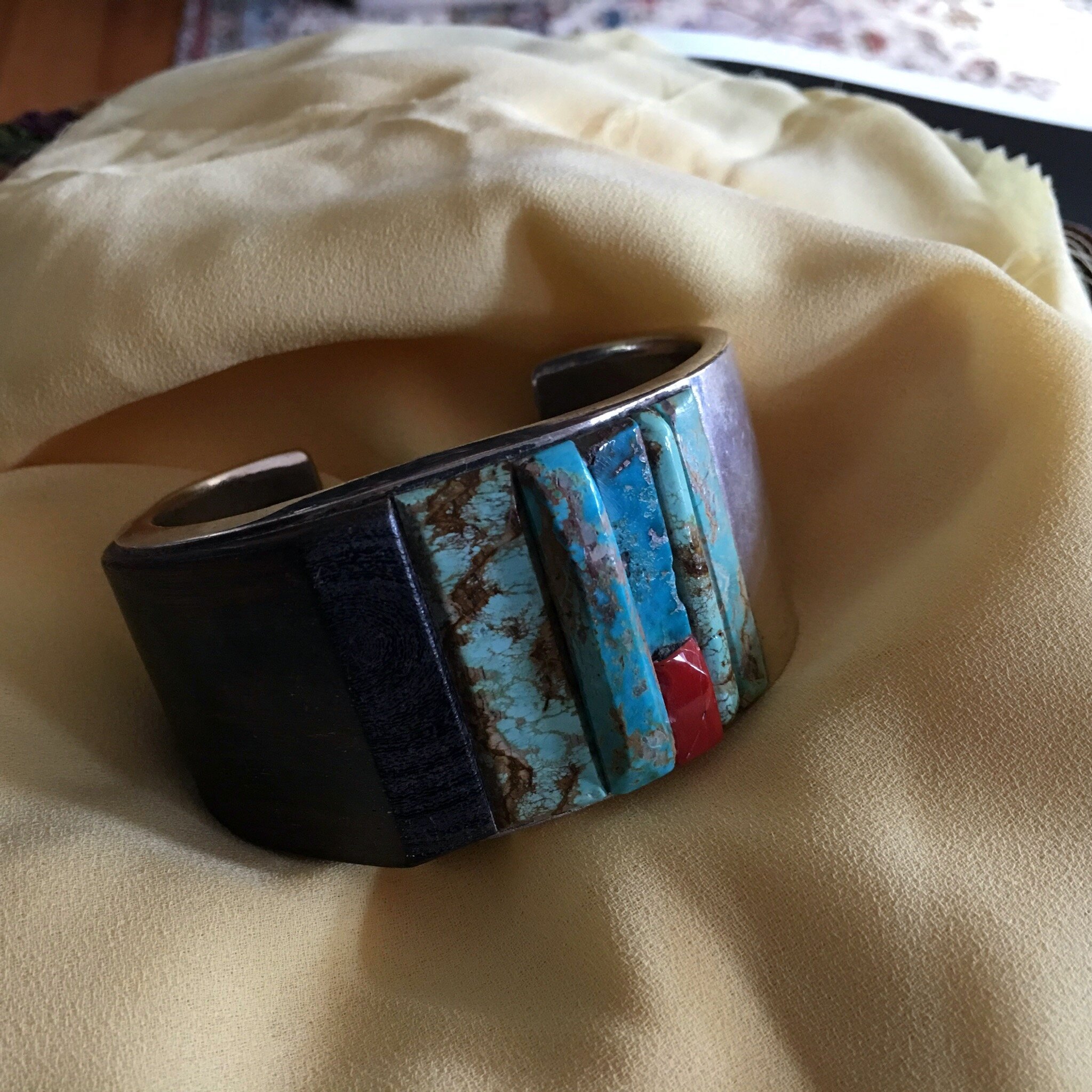 native american cuff turquoise bracelet.jpeg