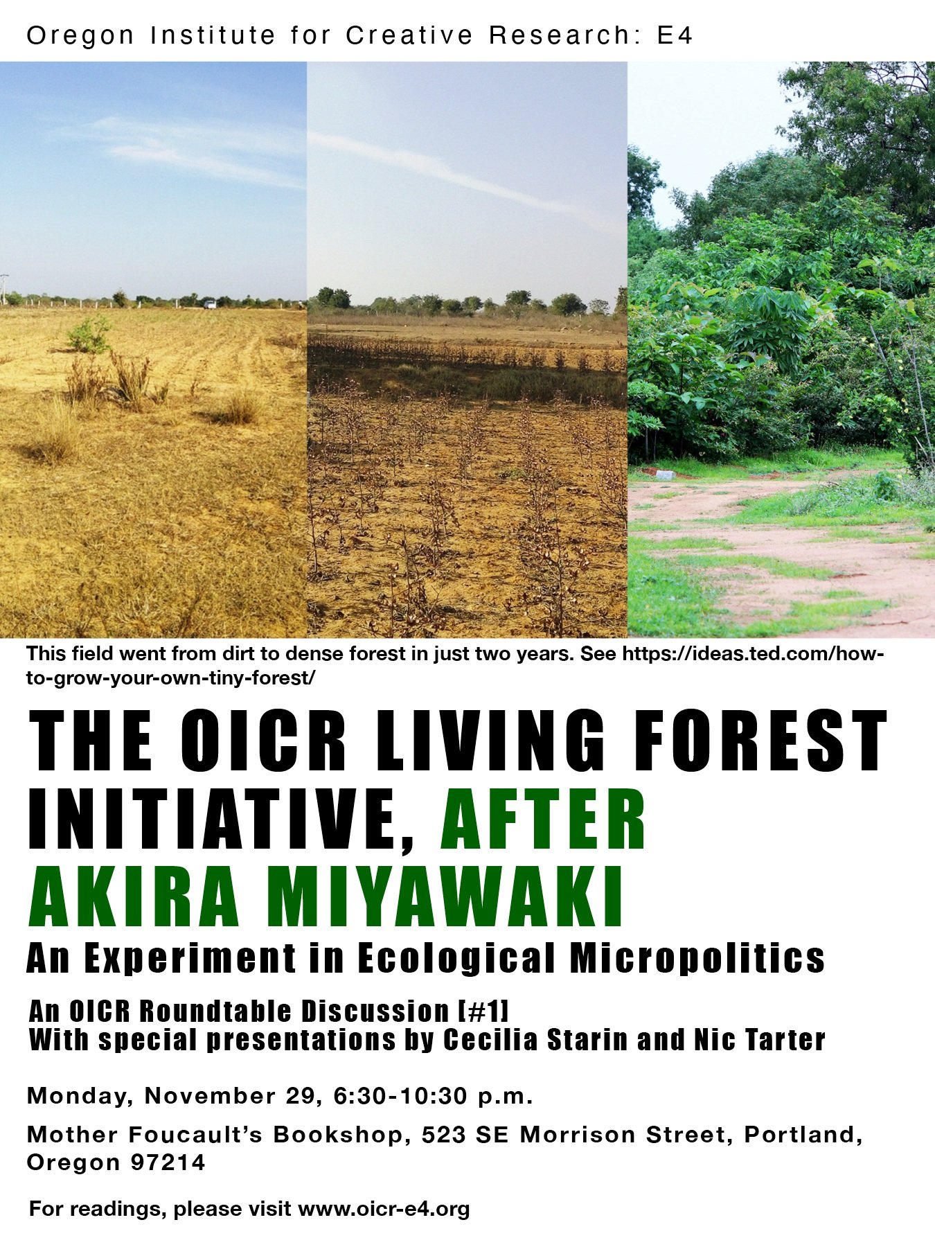 The OICR Living Forest Initiative, After Akira Miyawaki