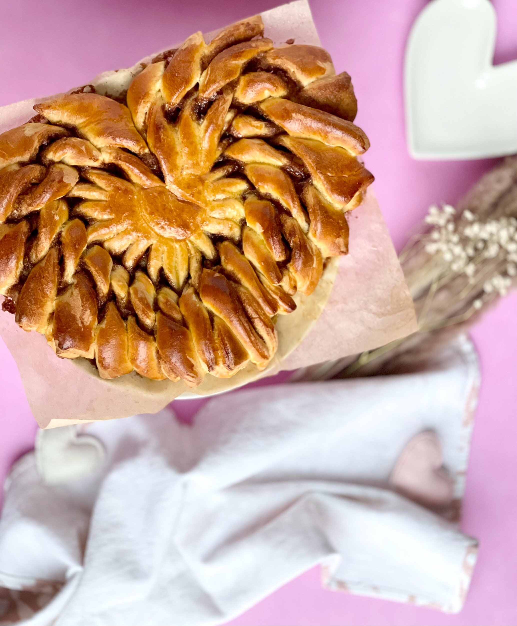 Twisted Cinnamon Roll Heart