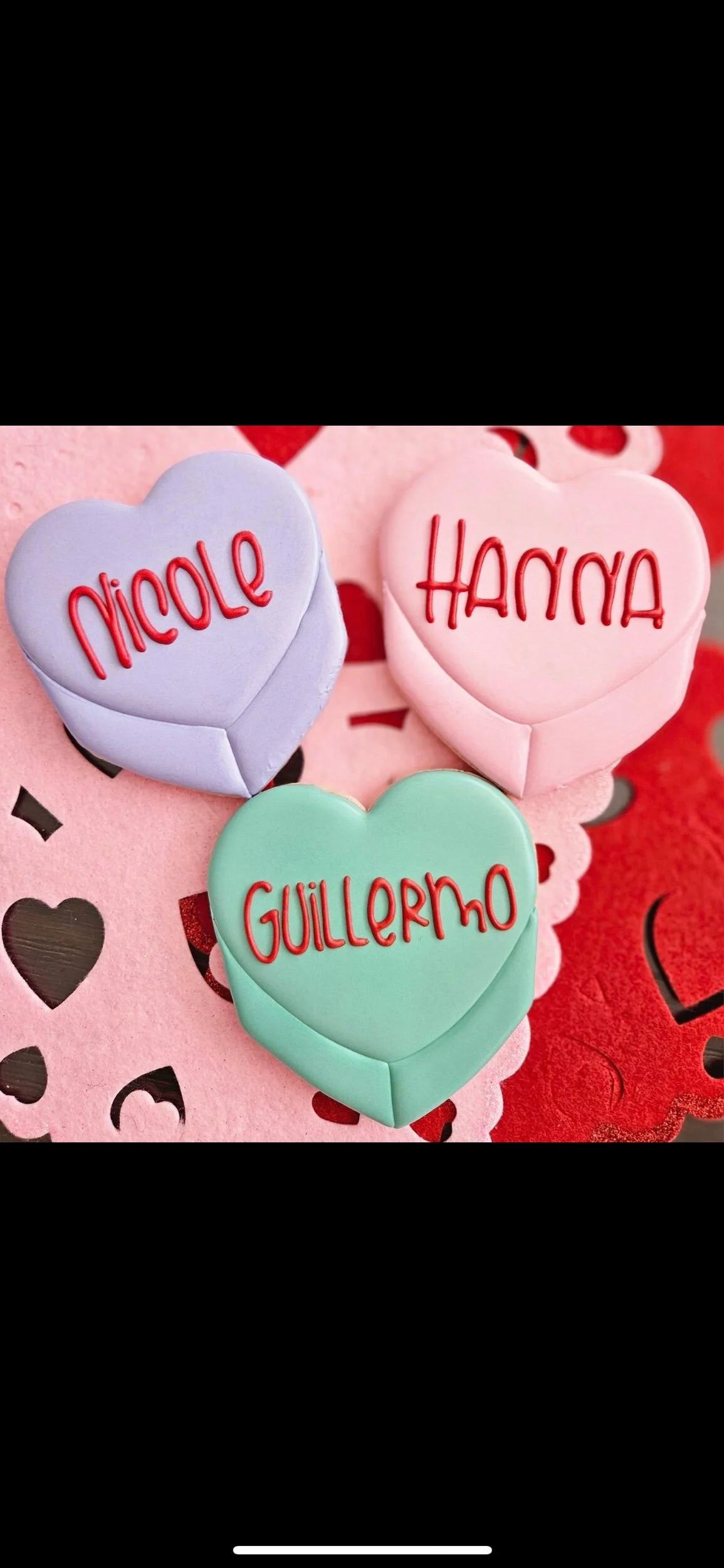 Conversation Heart Cookie