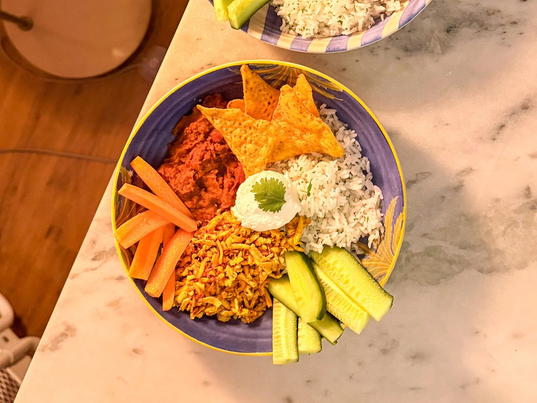 Leftover Rajma Chawal Burrito Bowl