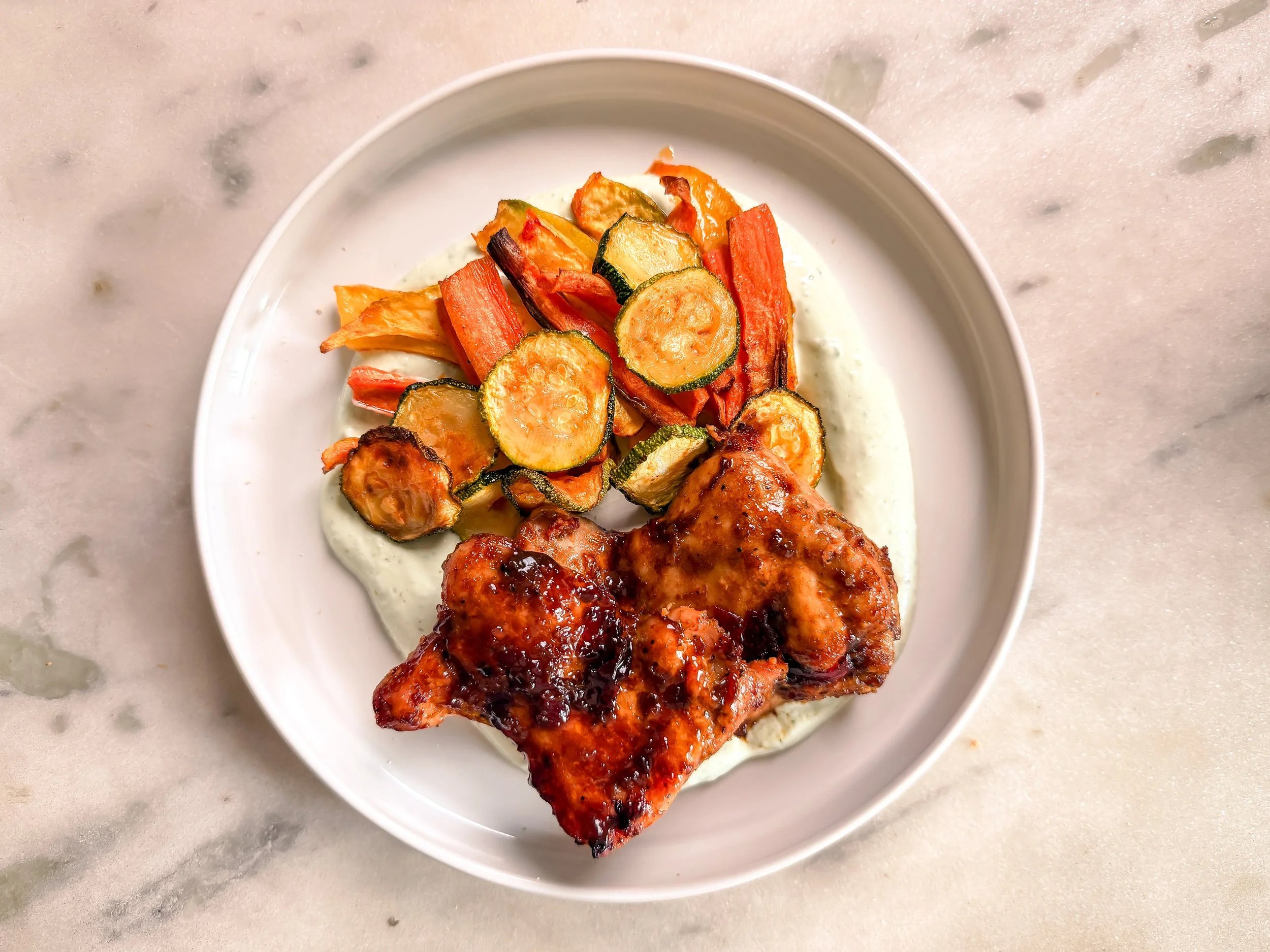 Coffee-Glazed Chicken and Roasted Veggies