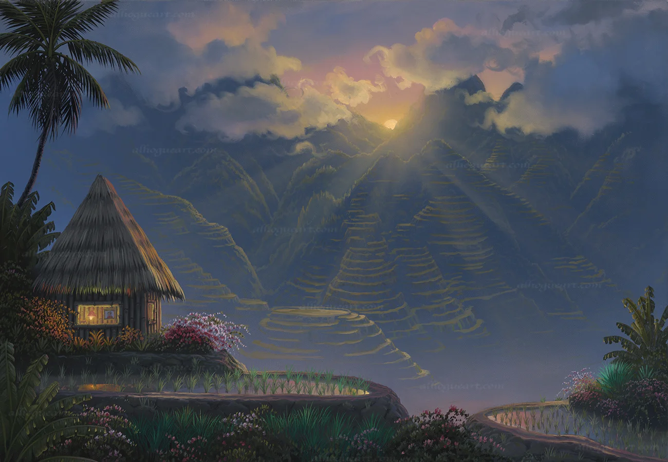 "Rice Terraces" PP 16X20 giclee 50 AC 19X24 giclee 50 SN 24x30 Giclee 120 MC 30X37.5 75 Total 220