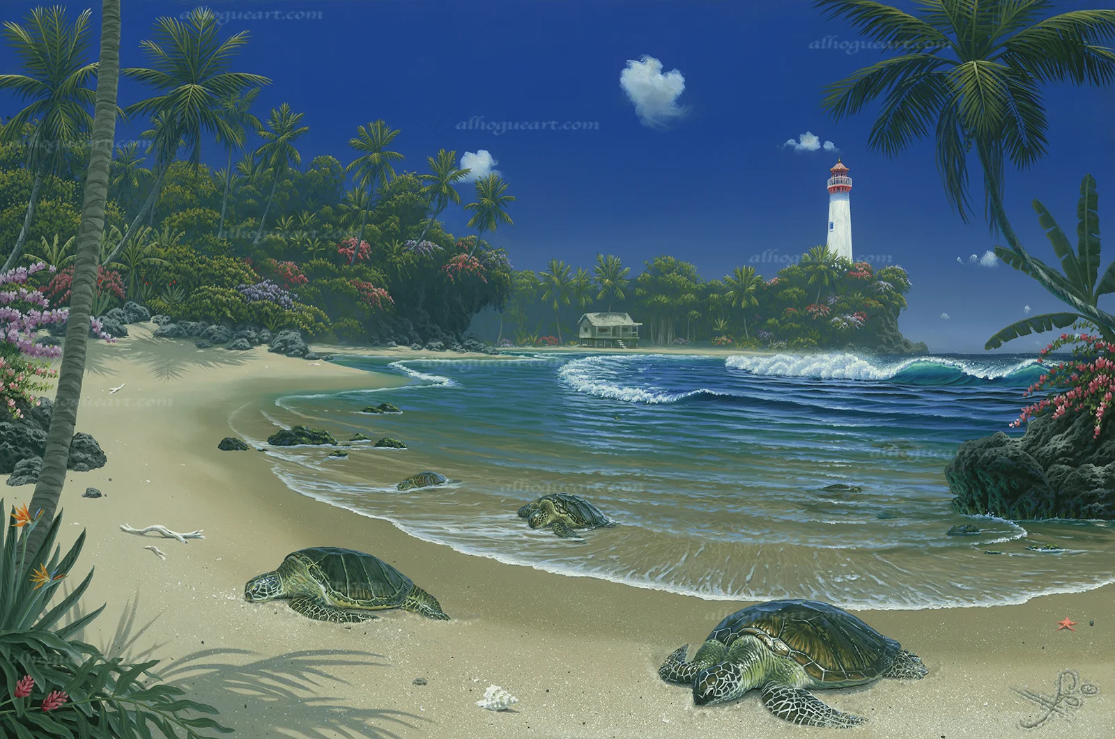 "Turtle Bay" 24" x 36" oil on canvas commissioned by Ron & Leanne Brewster in 2017