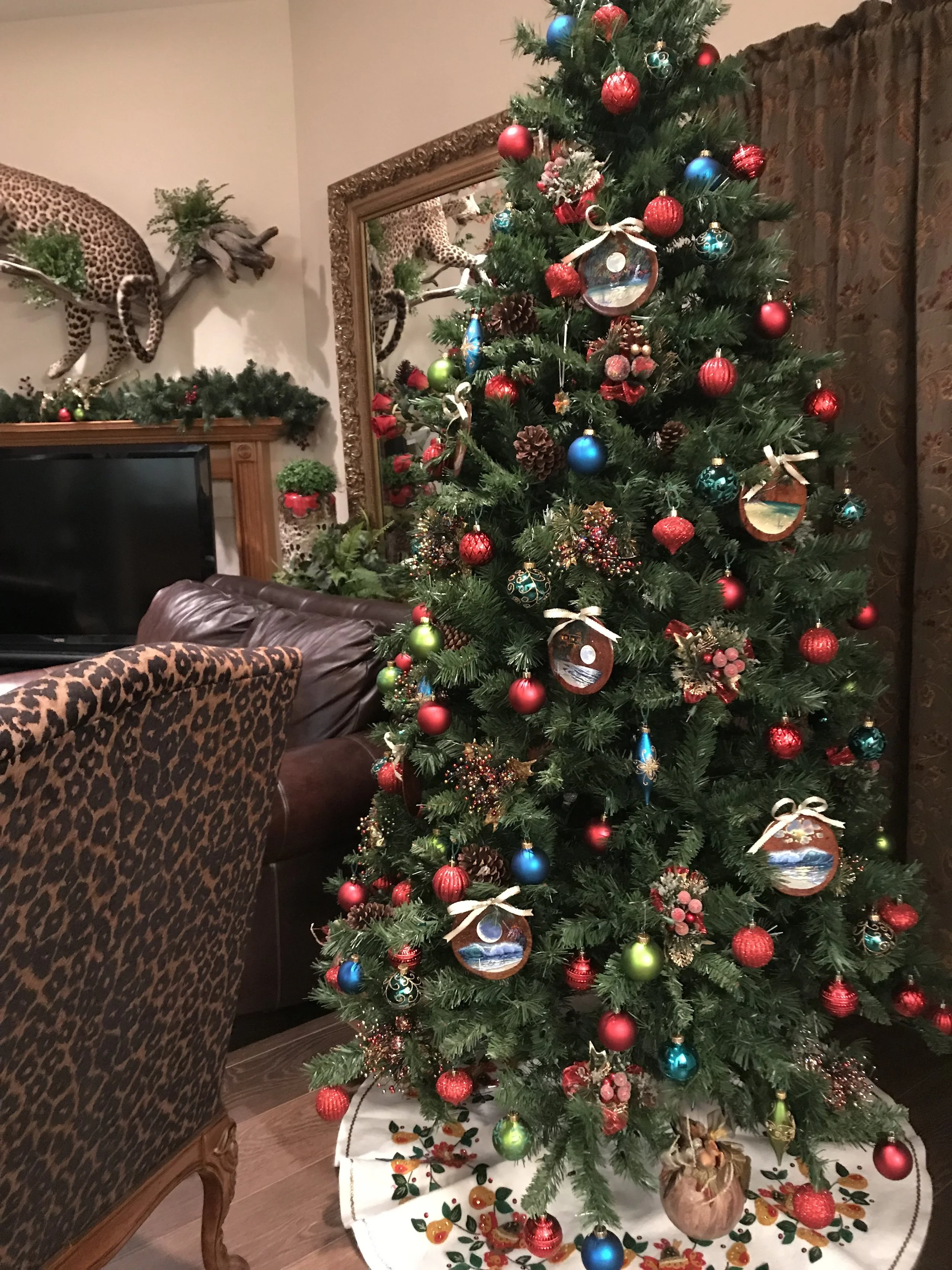 Collectors Christmas tree with my Christmas ornaments.