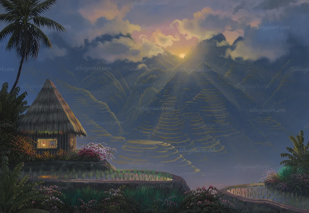 "Rice Terraces" Available on limited edition Giclee on canvas