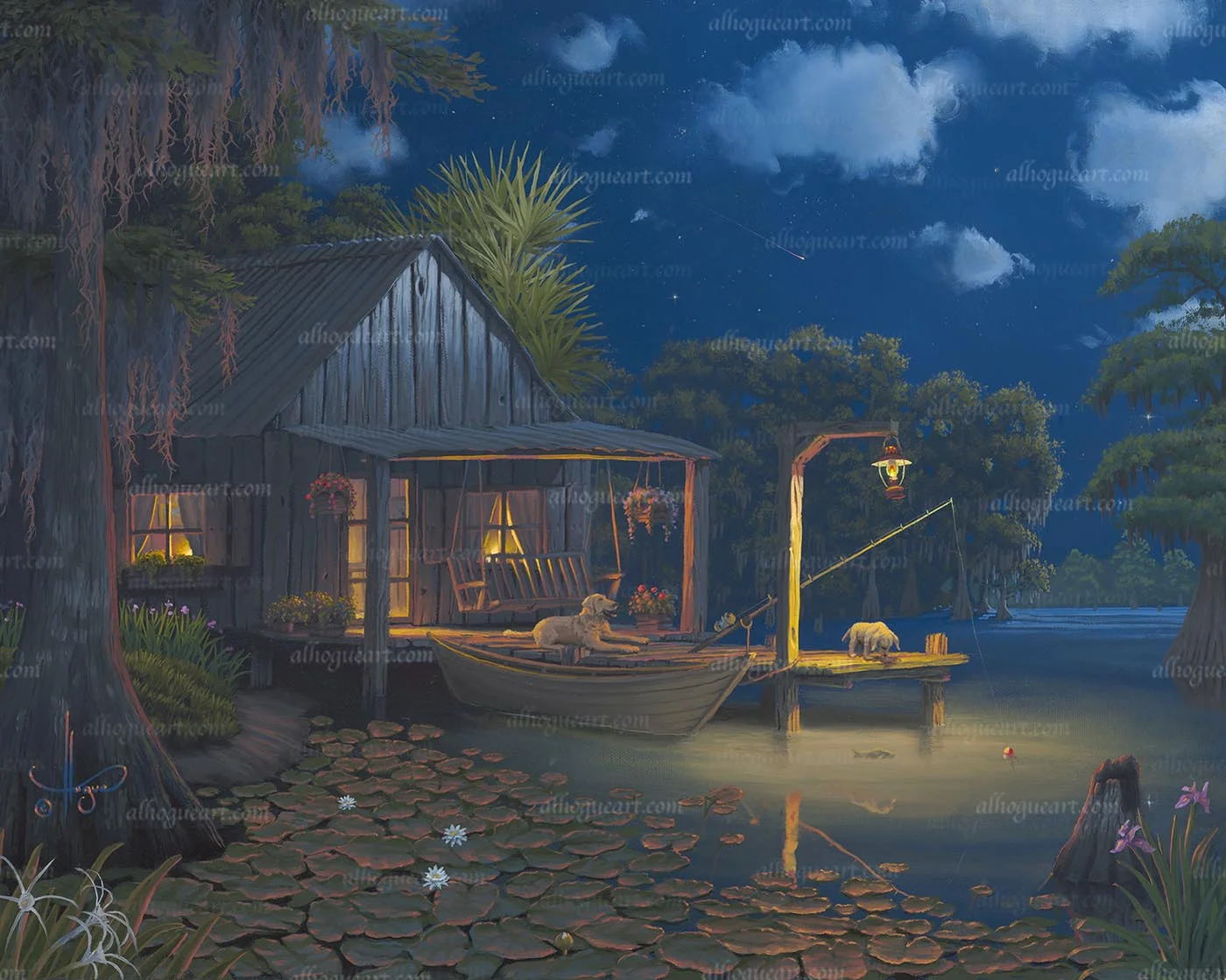 "Bayou Moon" Available on limited edition Giclee on canvas and original oil painting