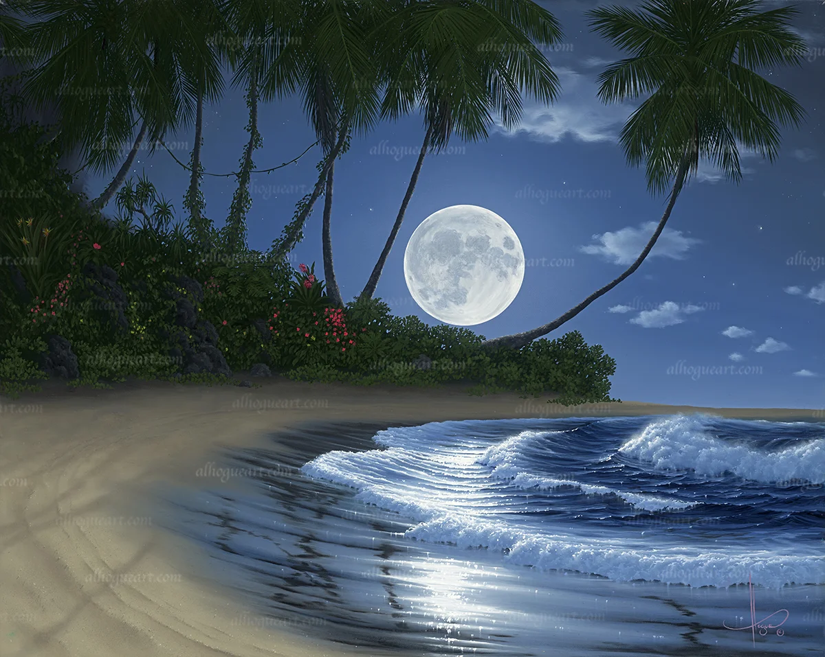 "Bathed In Moonlight" Available on limited edition Giclee on canvas