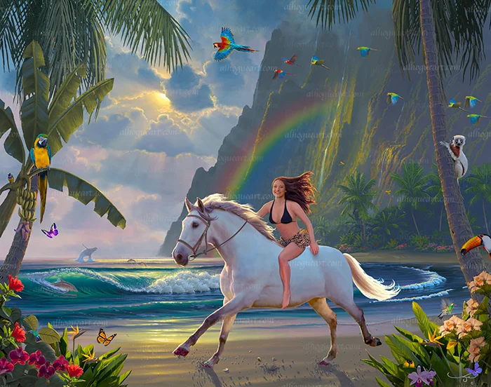 “Samantha’s Tropical Adventure” Wow! It looks so real and we love it. Bill