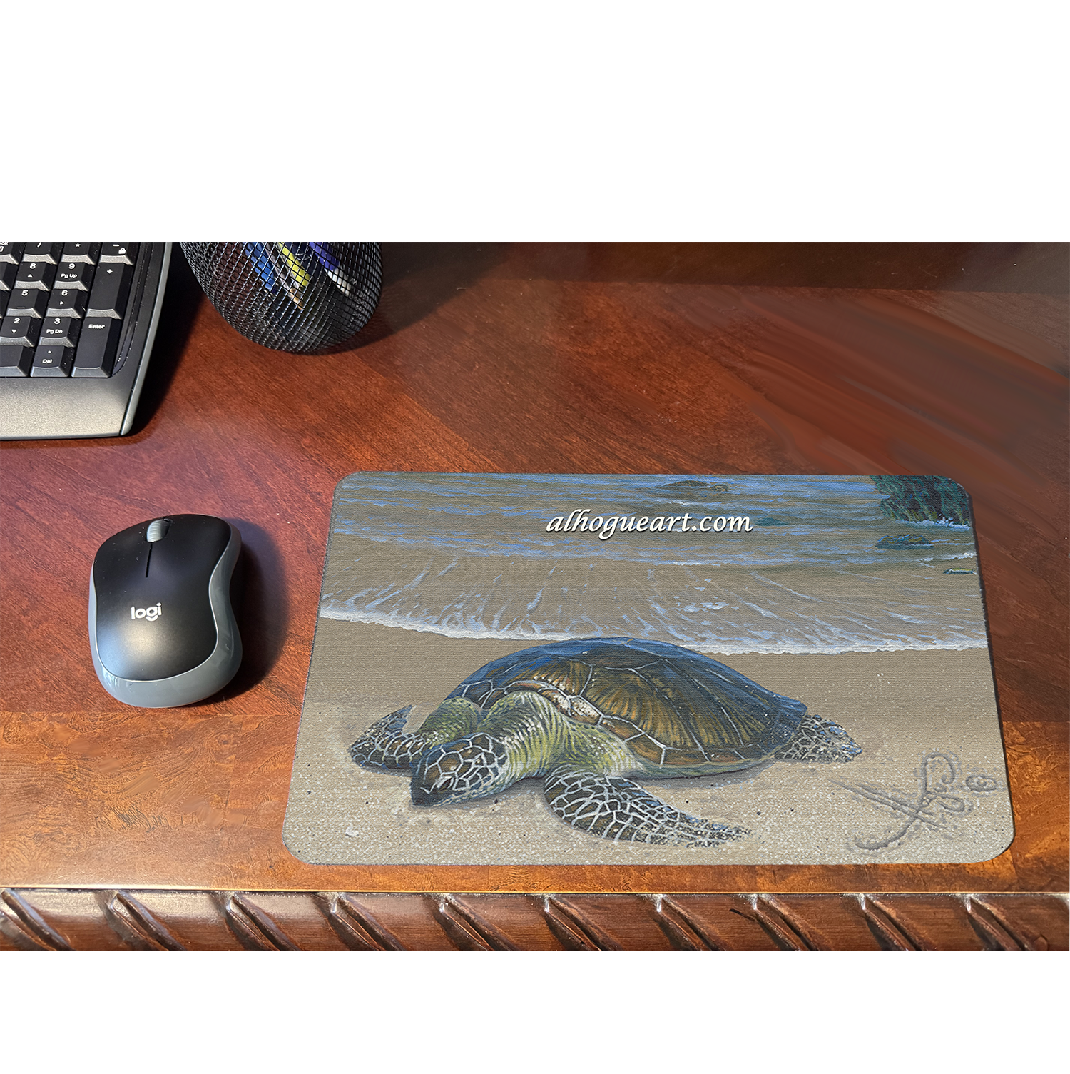 Green Sea Turtle alhogueart.com mouse pad lifestyle $ PNG.png