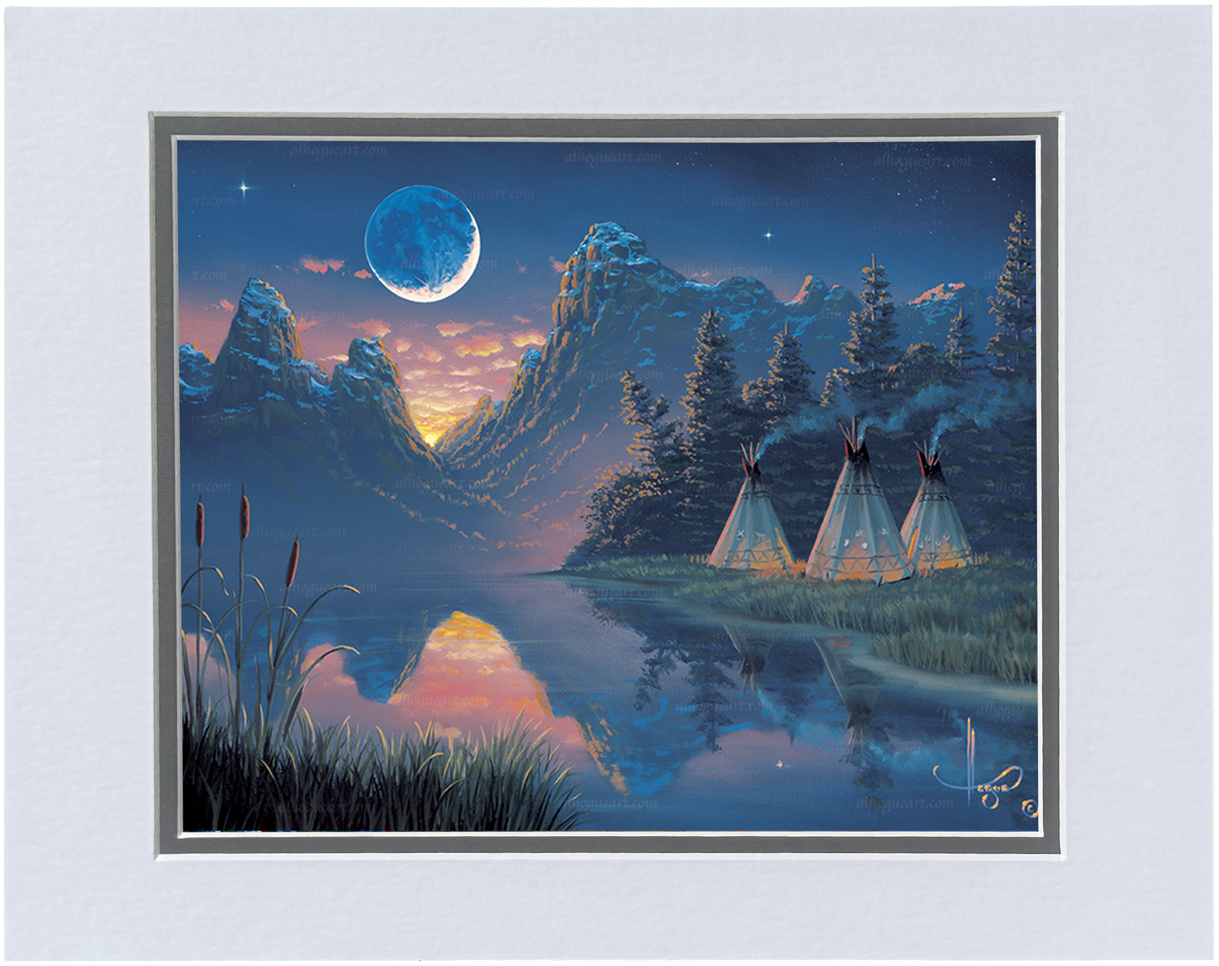 A Summers Eve 8x10 wall art print in 11x14 mat PNG.png