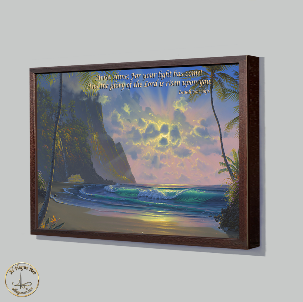 Heaven's+Light+scripture+print+walnut+frame.png