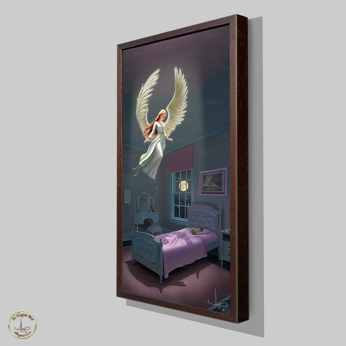 Ministering Angel CL wall art walnut PNG.png