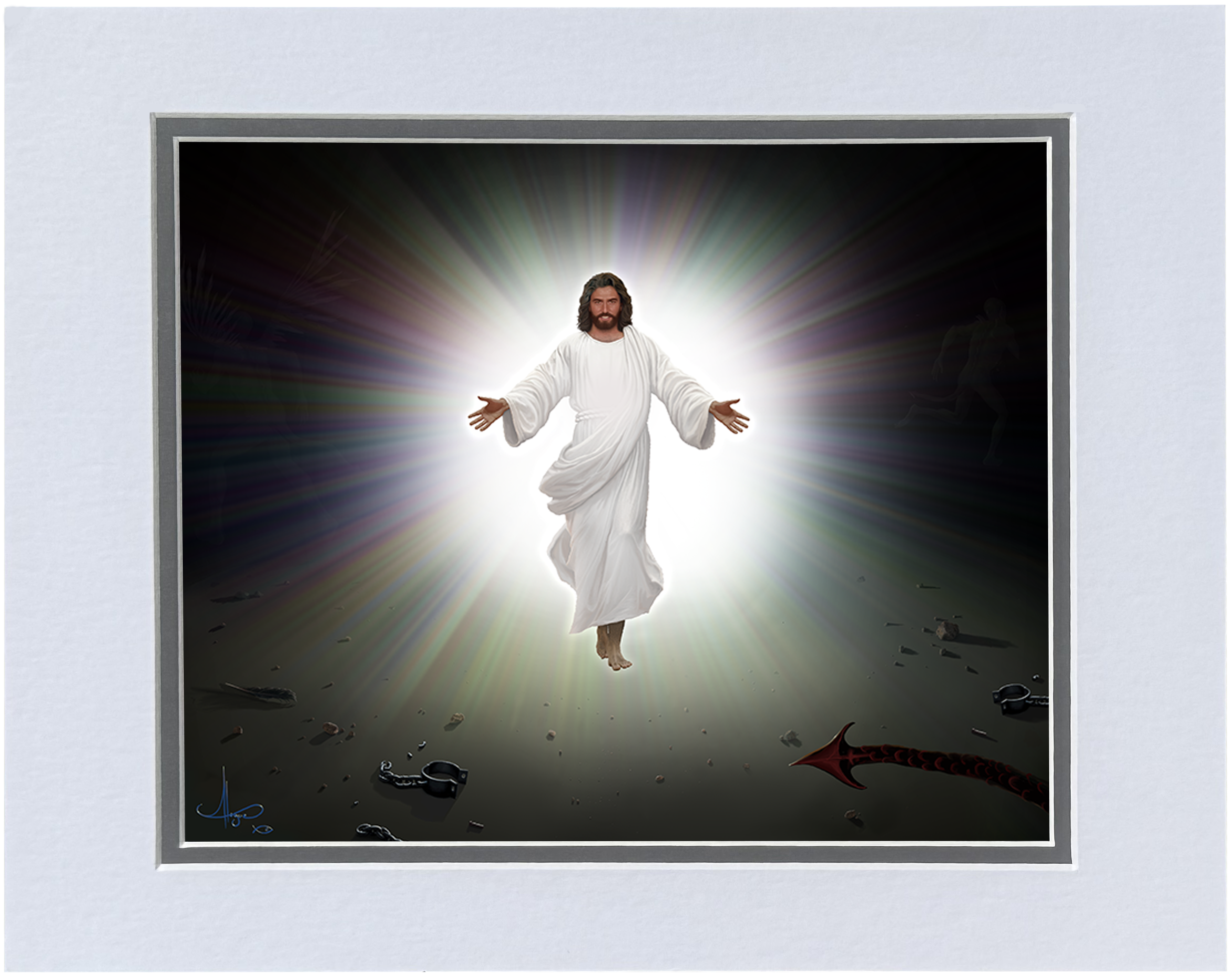 Chain Breaker 8x10 wall art print in 11x14 mat PNG.png