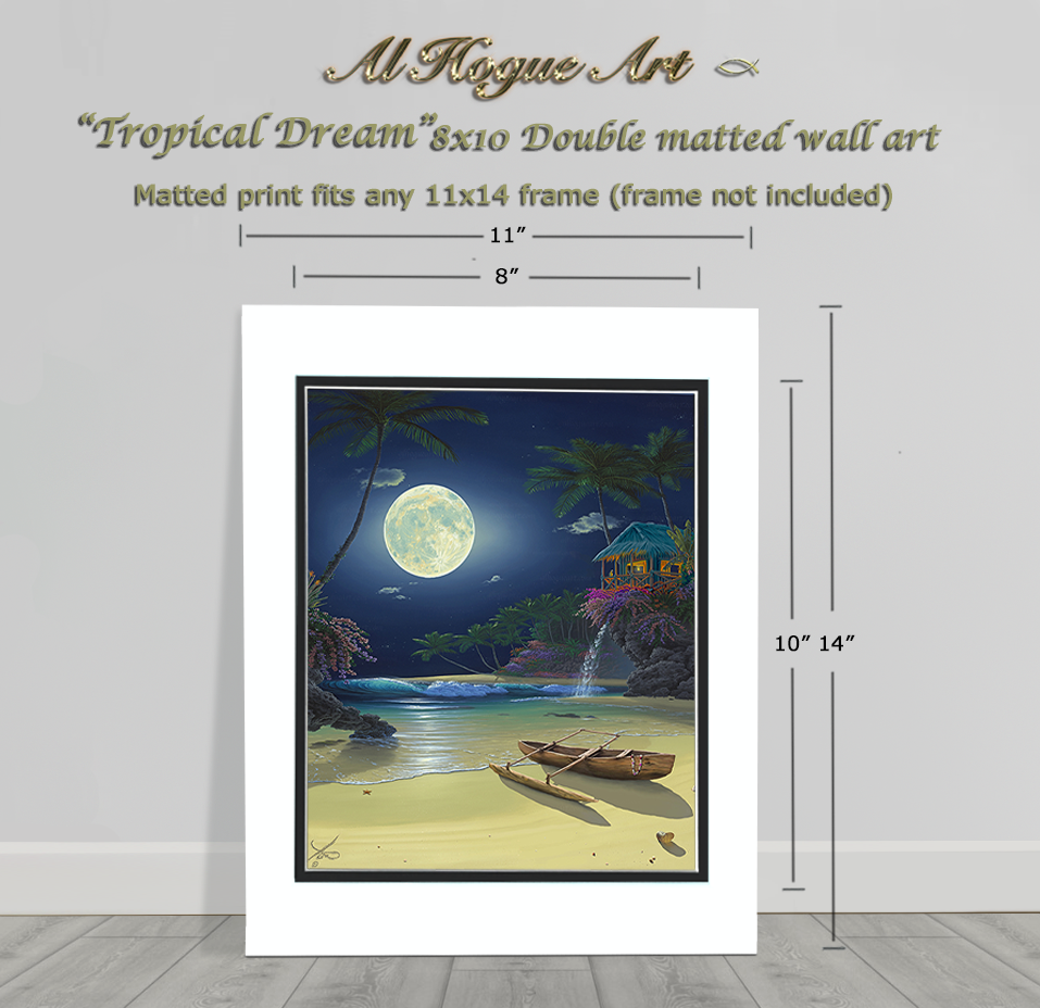 Tropical Dream matted 8x10 wall art to fit 11x14 frame lifestyle PNG.png