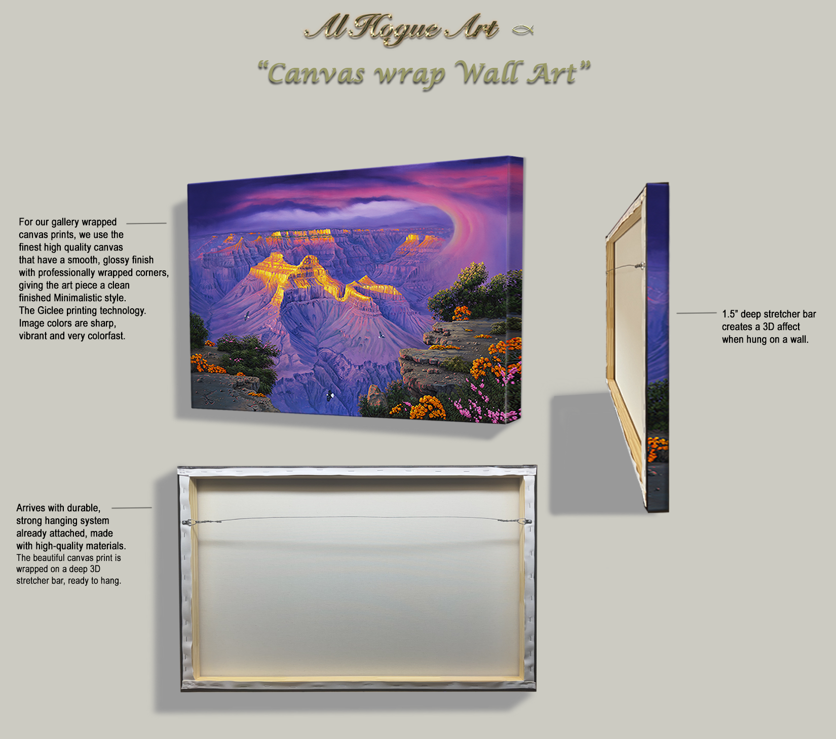 Soaring on Eagles Wings canvas wrap Wall Art product description-materials PNG.png