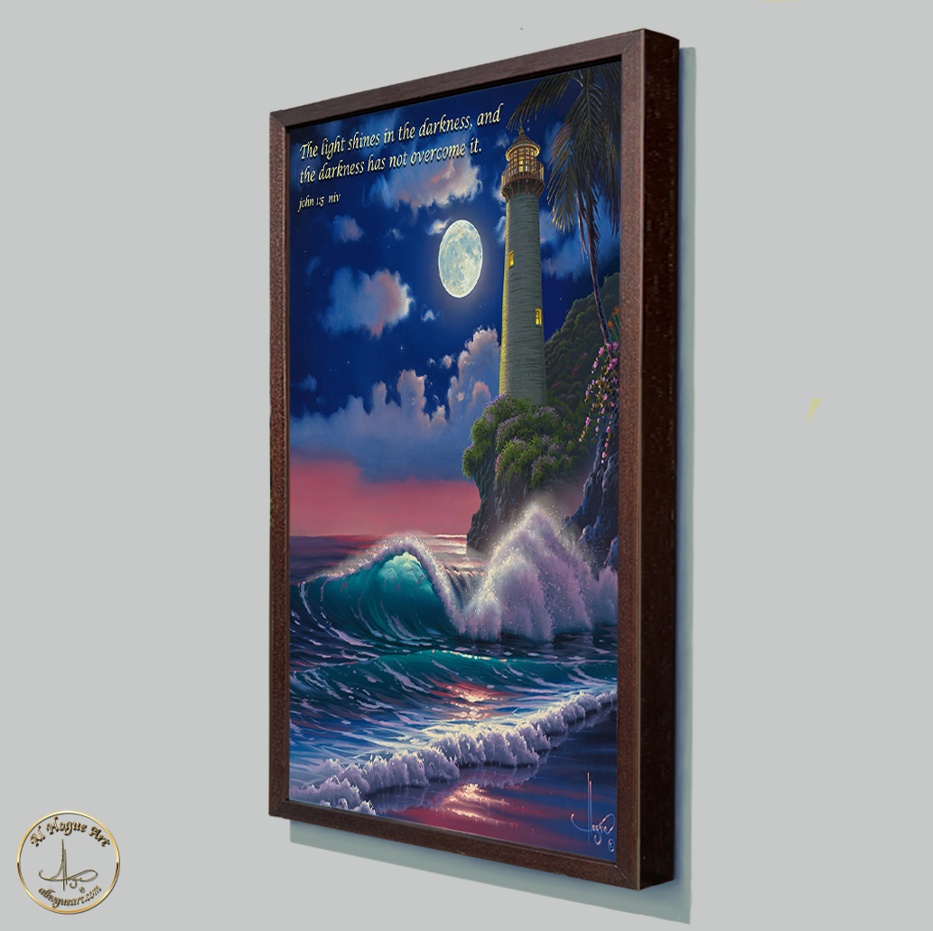 Pointing the way Home CLC scripture print walnut angel.png