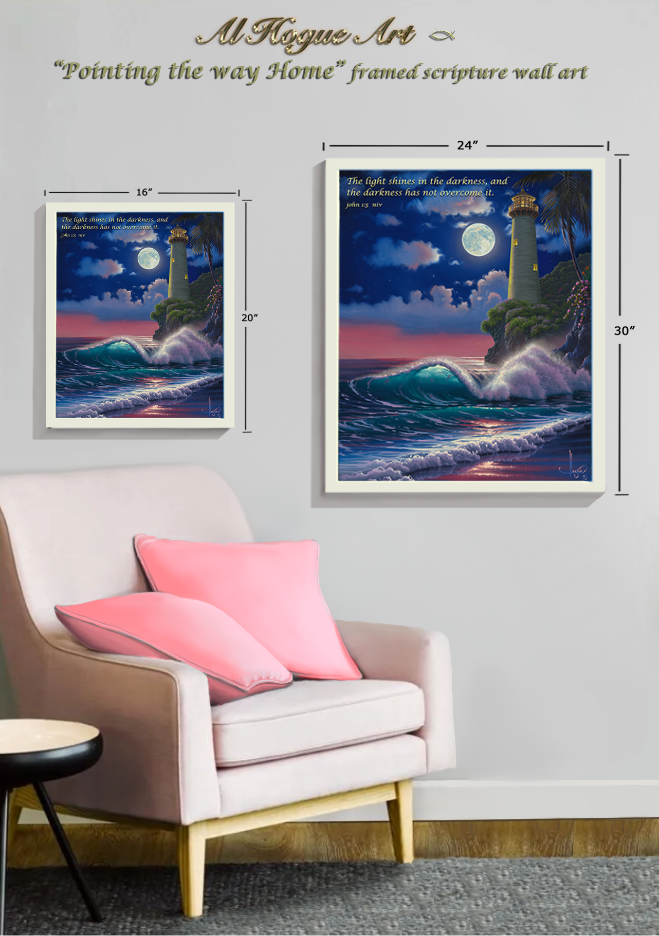 Pointing the way Home framed scripture 12x24 -18x36 Amazon lifestyle.png
