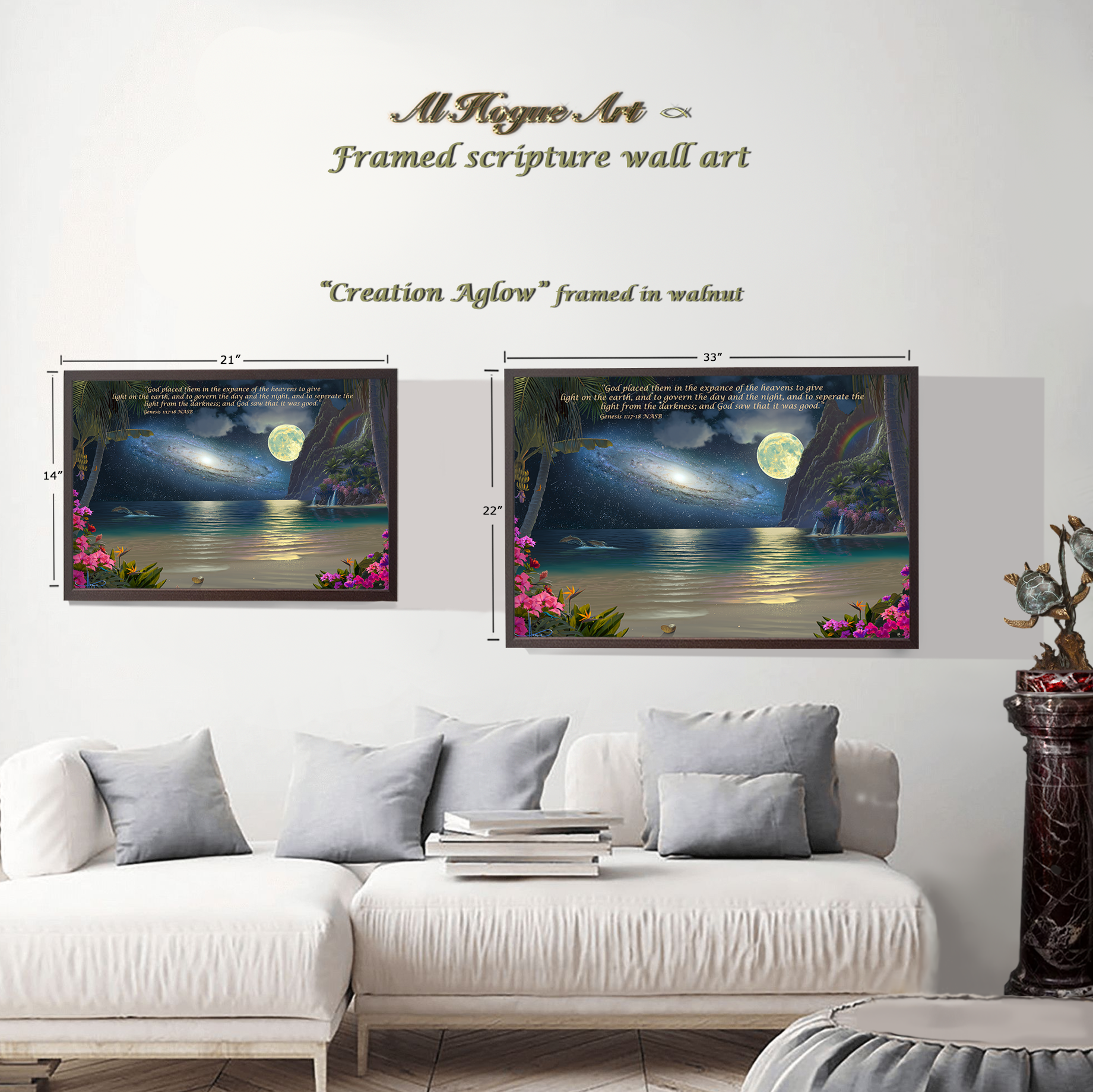 Creation Aglow walnut scripture prints 14x21 22x33 lifestyle..png