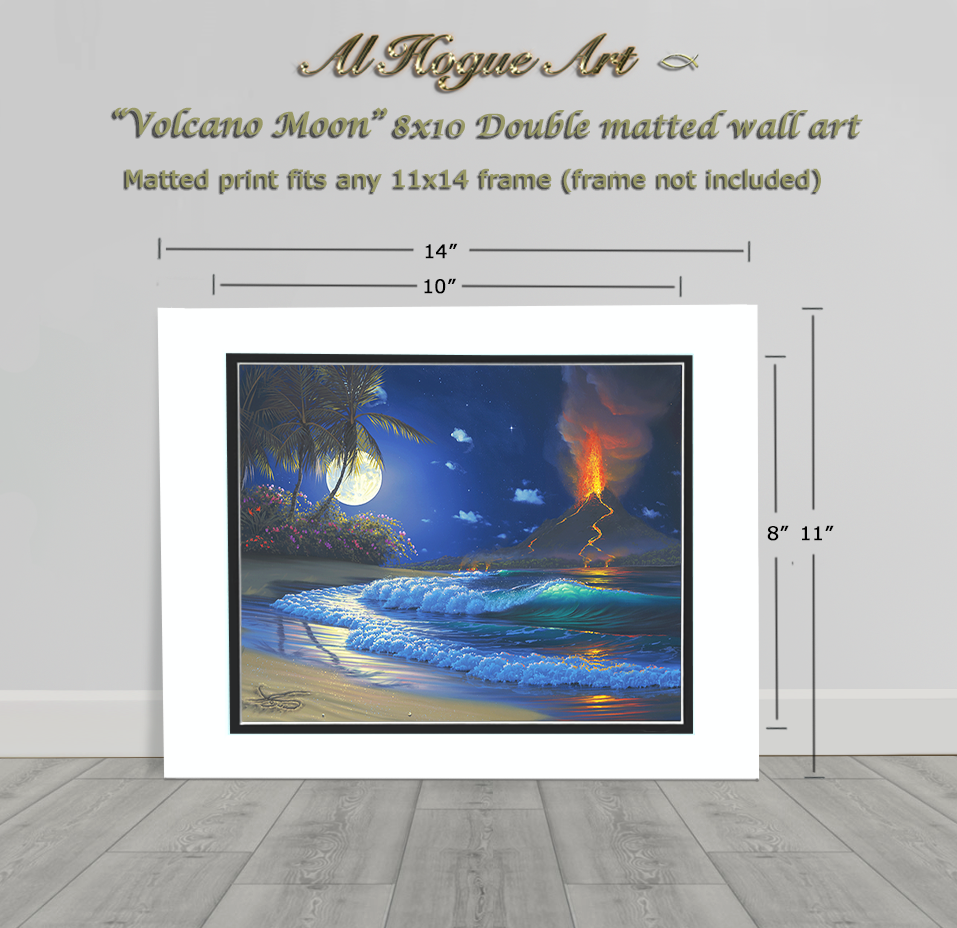Volcano Moon matted 8x10 wall art to fit 11x14 frame lifestyle PNG.png