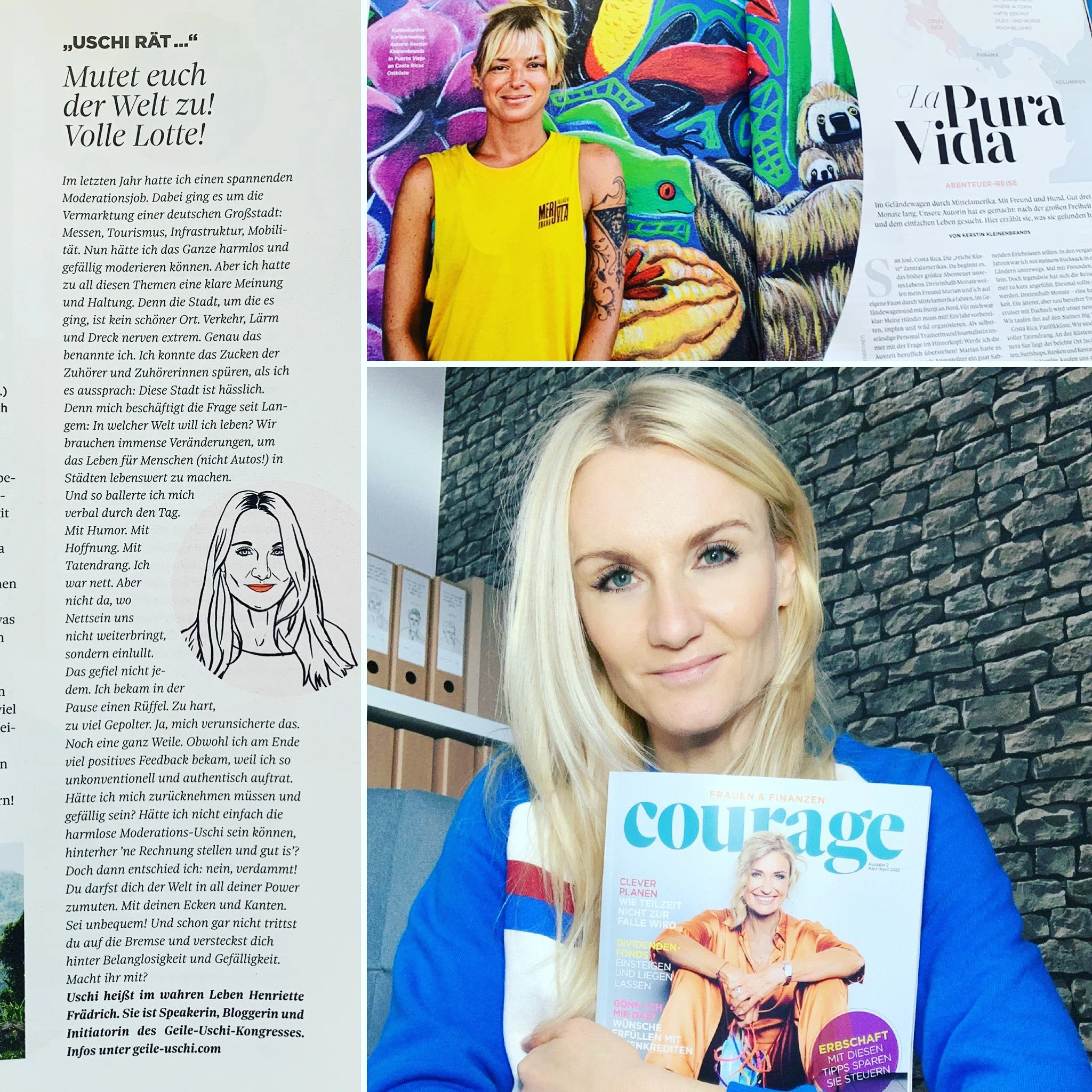 Uschi-Kolumne N°4 im COURAGE-Magazin: Mutet euch der Welt zu!