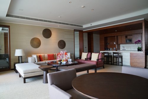 The first half of our suite at the Raffles Hainan