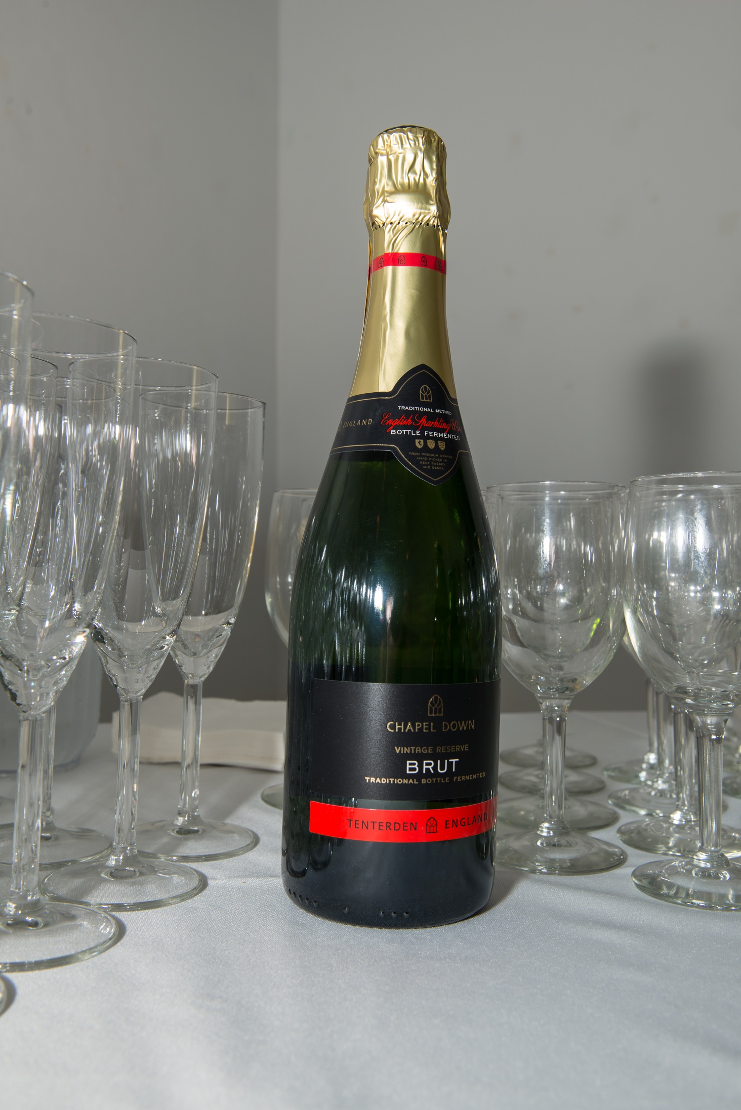  The sparkling wine was kindly donated by  Chapel Down . 