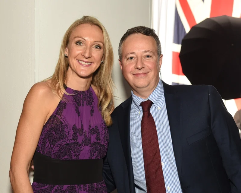 Marc pictured with Paula Radcliffe MBE at the 2017 British Bash