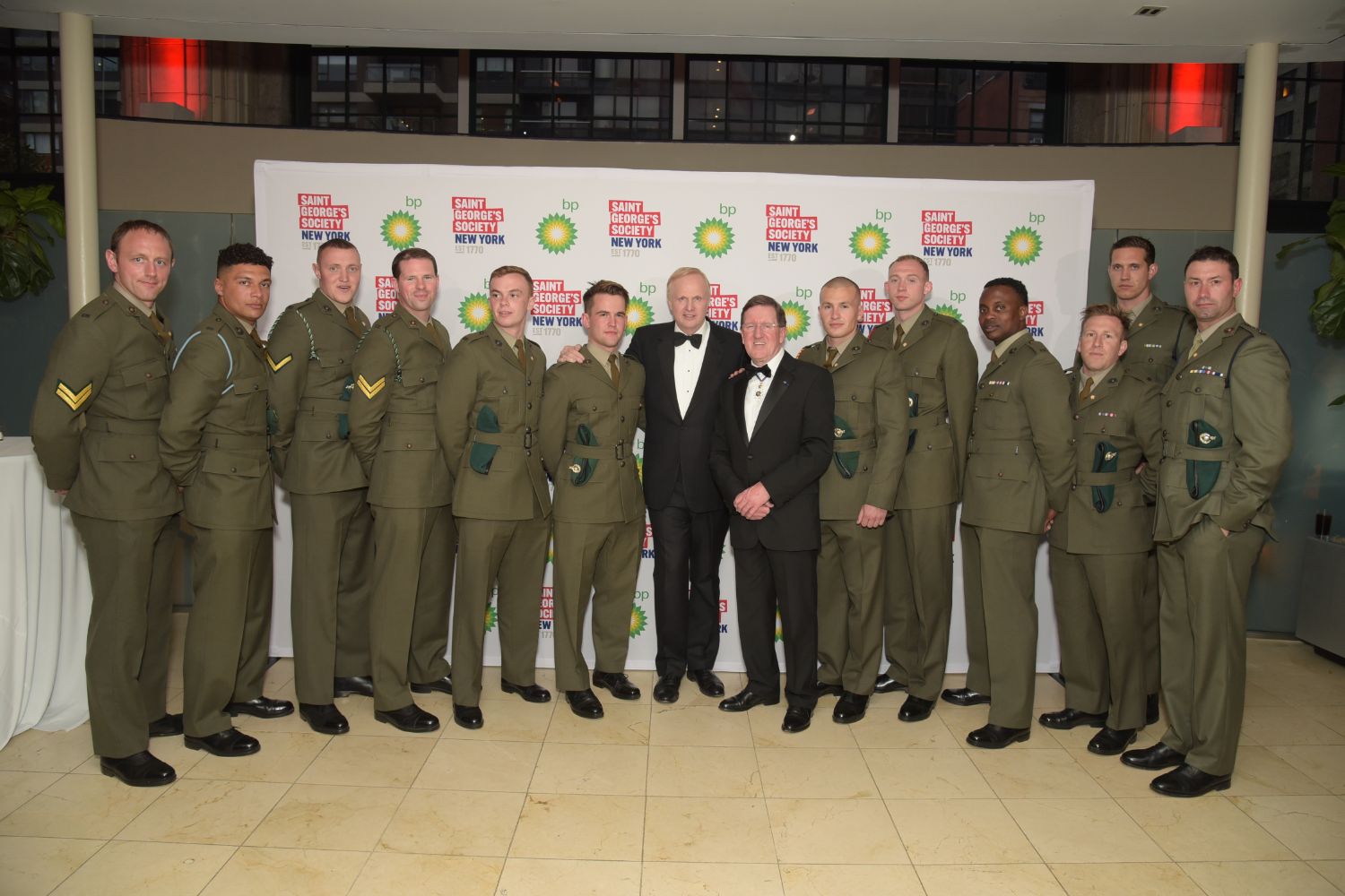  Bob Dudley and the Rt Hon Lord George Robertson pictured with the Royal Marines 