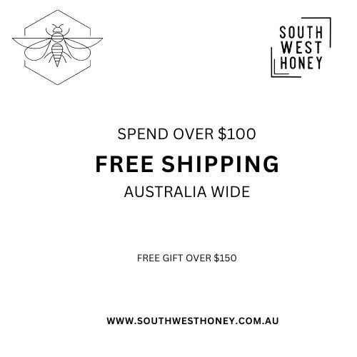 𝗙𝗥𝗘𝗘 𝗦𝗛𝗜𝗣𝗣𝗜𝗡𝗚 &amp; 𝗚𝗜𝗙𝗧

Spend over $100 at southwesthoney.com.au and enjoy free shipping Australia wide 🇦🇺

Spend over $150 and you will receive free shipping and a gift on us!!!! 🎁

#honey #purehoney #rawhoney #tahoney #medicina