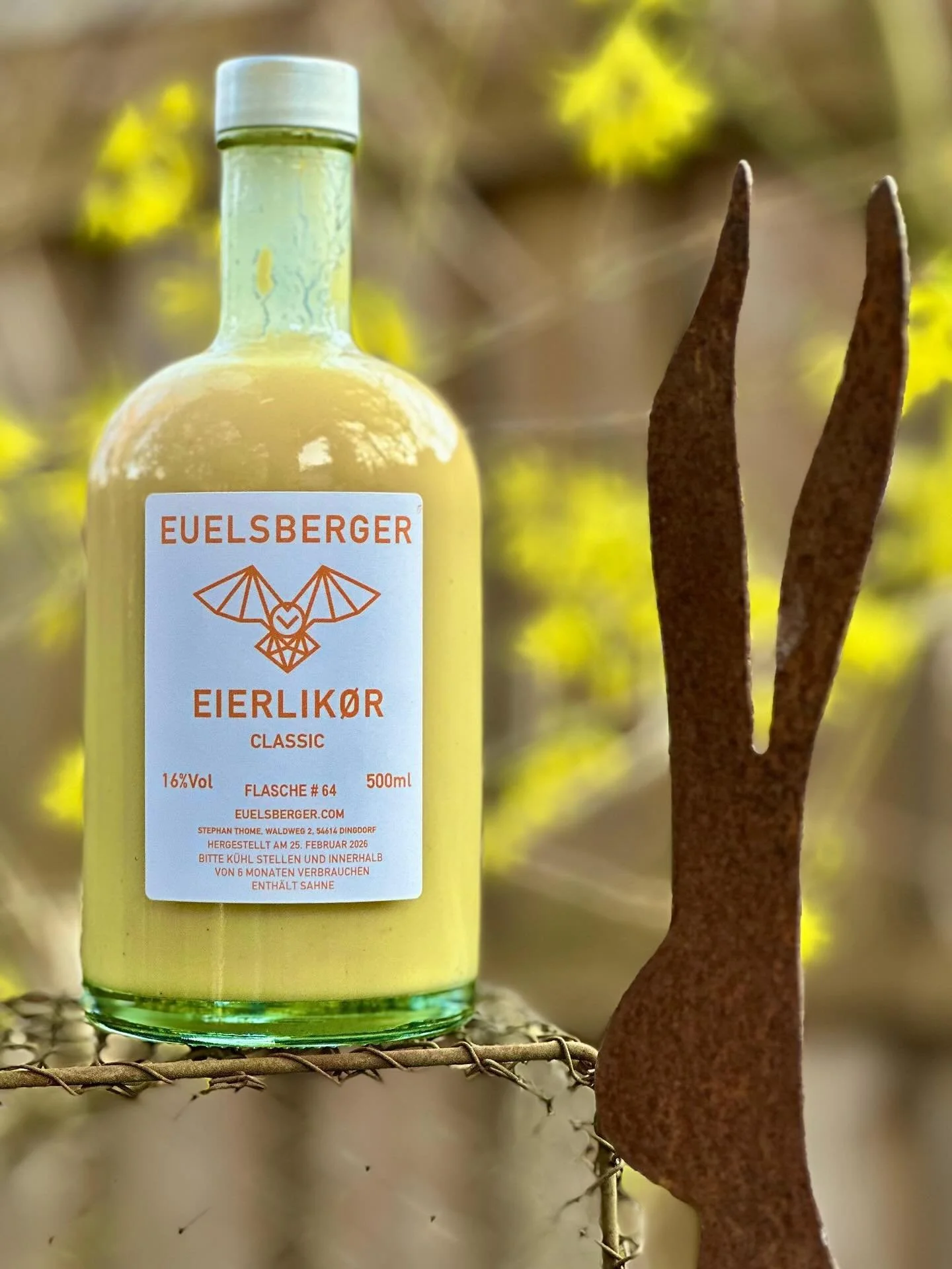 🐰 Auch der Osterhase liebt unseren k&ouml;stlichen Eierlik&ouml;r CLASSIC! 🐣

Damit Ihr Euren Lieblingsmenschen eine Freude machen k&ouml;nnt, haben wir einen frischen Vorrat in unserer 🦉Manufaktur f&uuml;r Euch vorbereitet. 🪺

Bestellt am besten