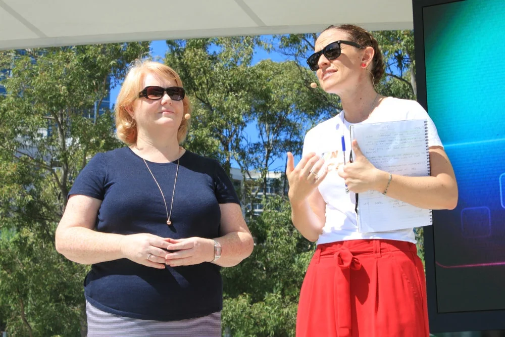 World's Biggest Playgroup Day, NSW Playgroups 2017 Hosting a question and answer segment with Mothercraft Nurse Chris Minogue. Photo: Jason Treuen