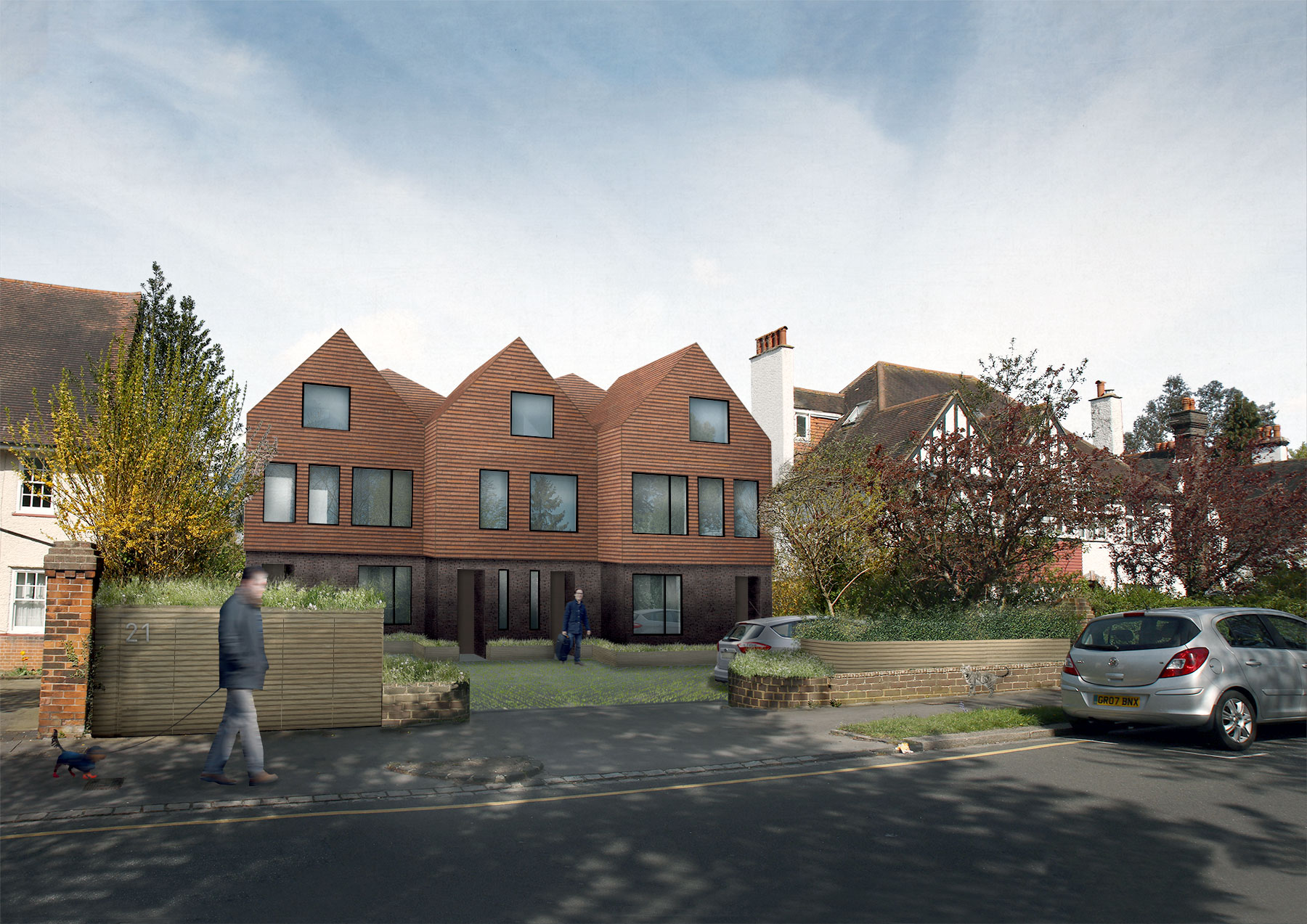 Our scheme for 6 flats at Melville Avenue, Croydon, challenges the conventional suburban vernacular in outer London areas with a contemporary, contextual interpretation.