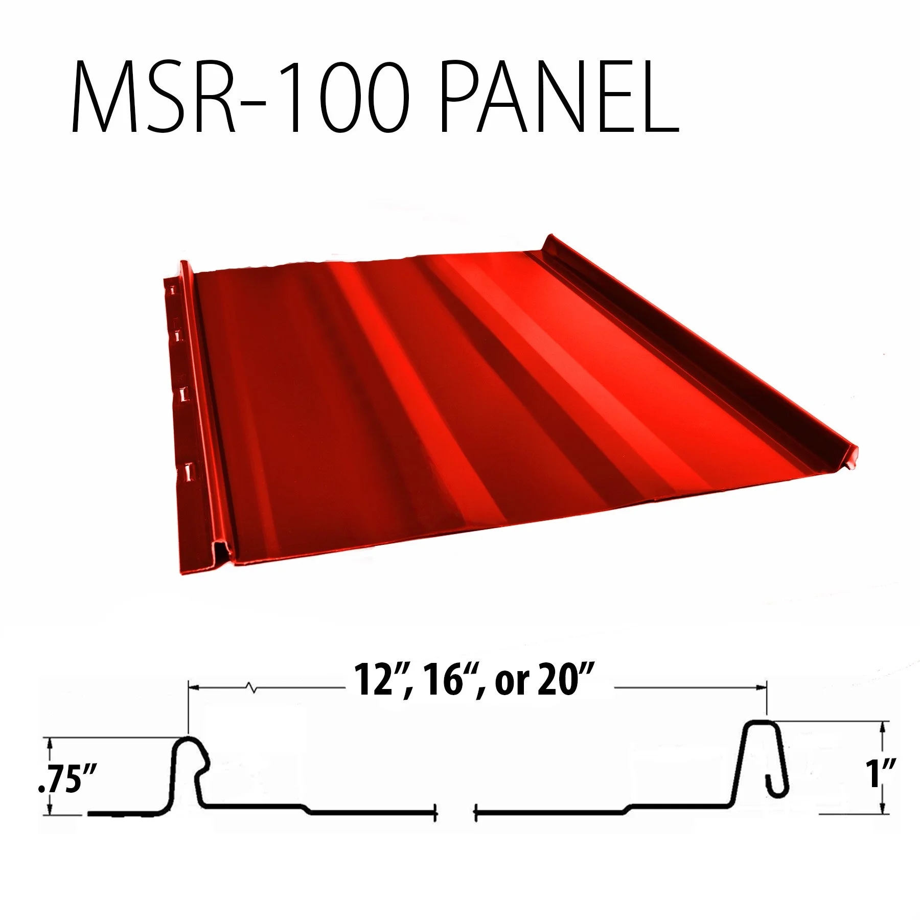 1 inch Standing Seam Snap-lok Panel