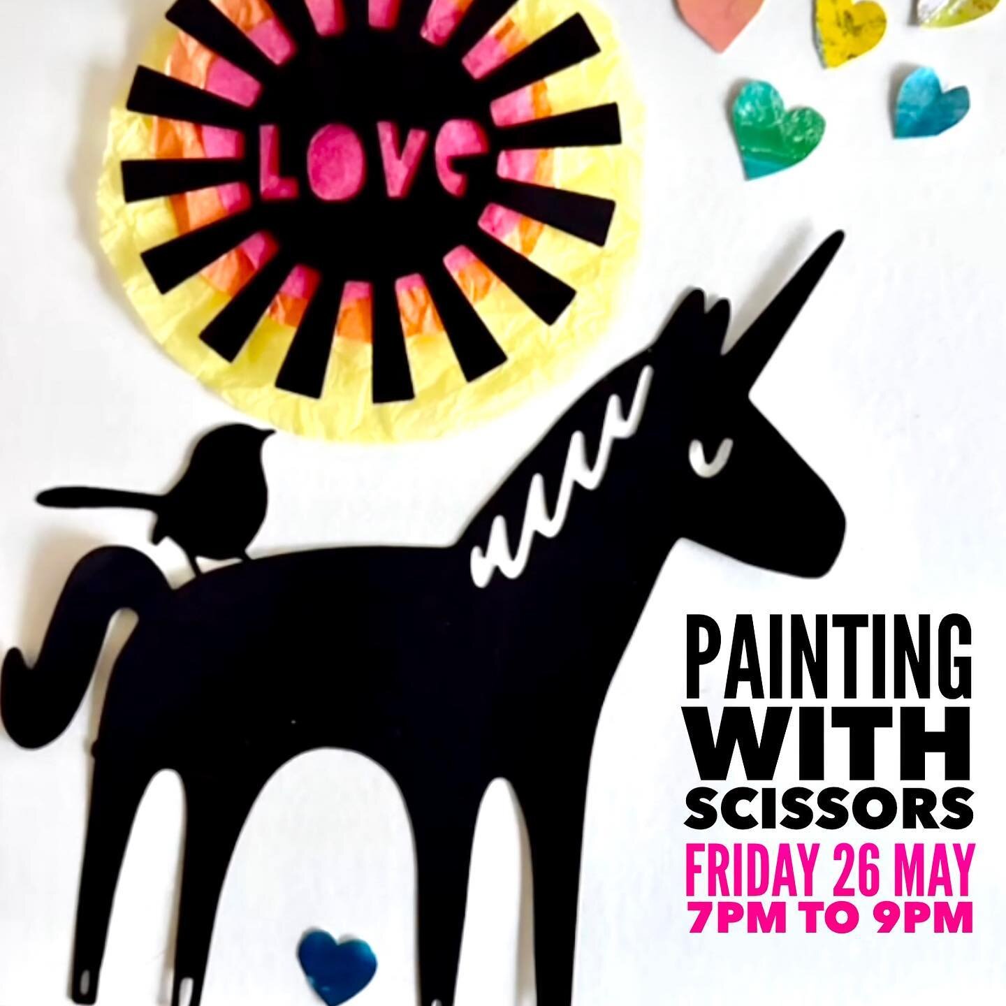 Our next Artynights is a fun session using scissors to create a colourful and inspiring collage!

What&rsquo;s your favourite mantra or saying?
What gets your positivity flowing?

Grab your scissors and join us for some bubbles, brilliant conversatio